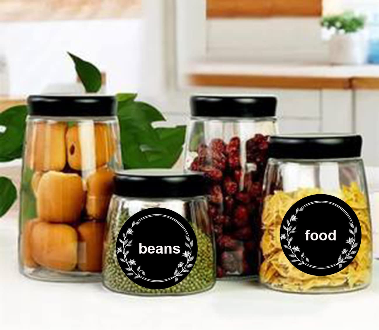 250-Pack Round Black Chalkboard Stickers - 2 Inch Waterproof Pantry Labels for Spice Jars, Mason Jars, Canning, Bins & Containers | Kitchen Organization, Food Storage & Home Decor Labeling Solution