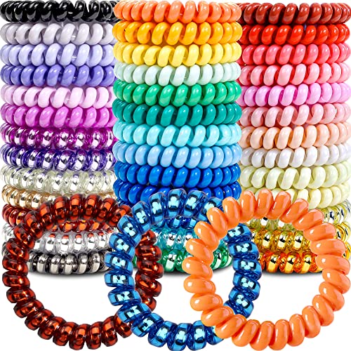 40 Solid Colors Coil Hair Ties