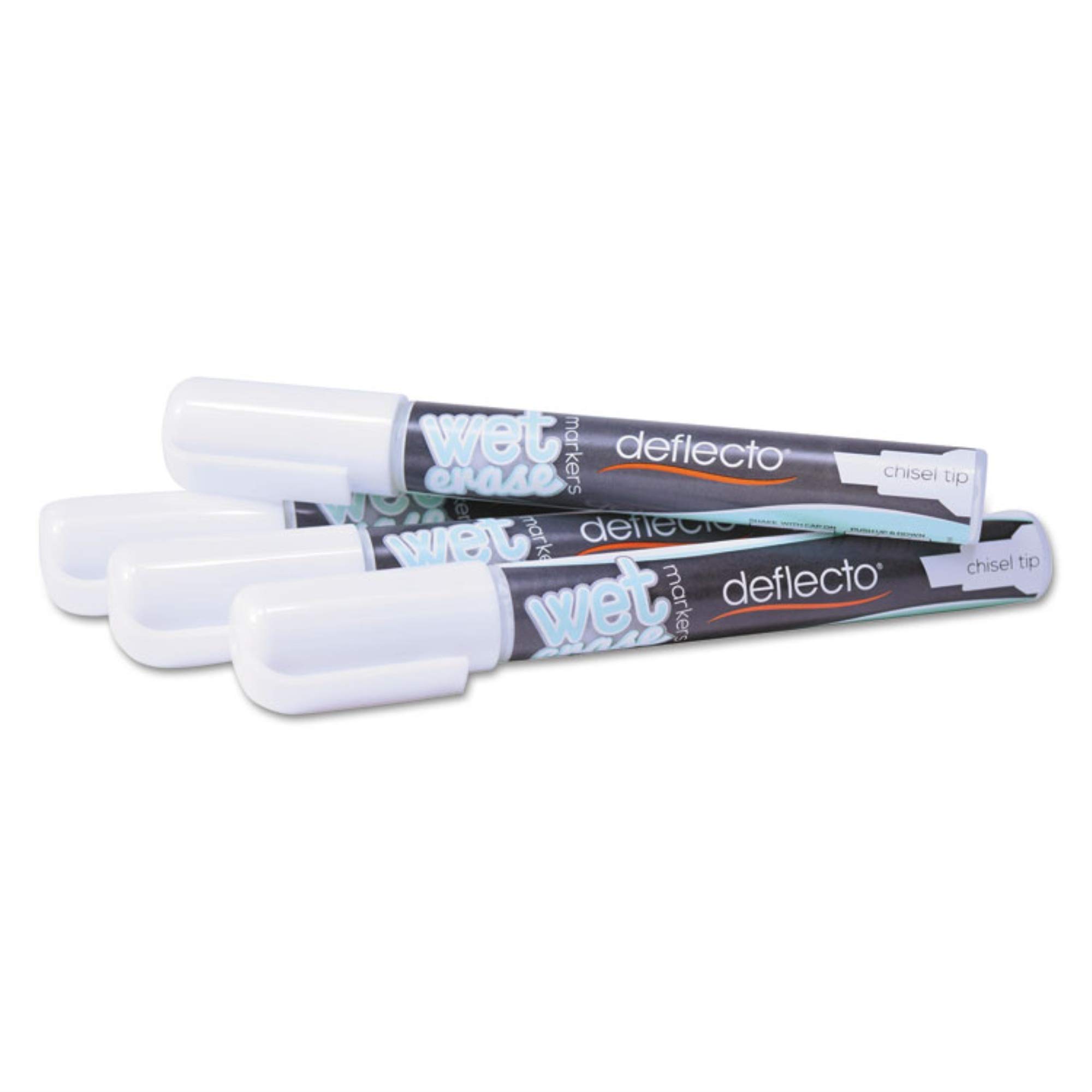 Deflecto 4-Pack White Marker, Chalk & Sign Board - Perfect for Classrooms, Offices & Retail Signage