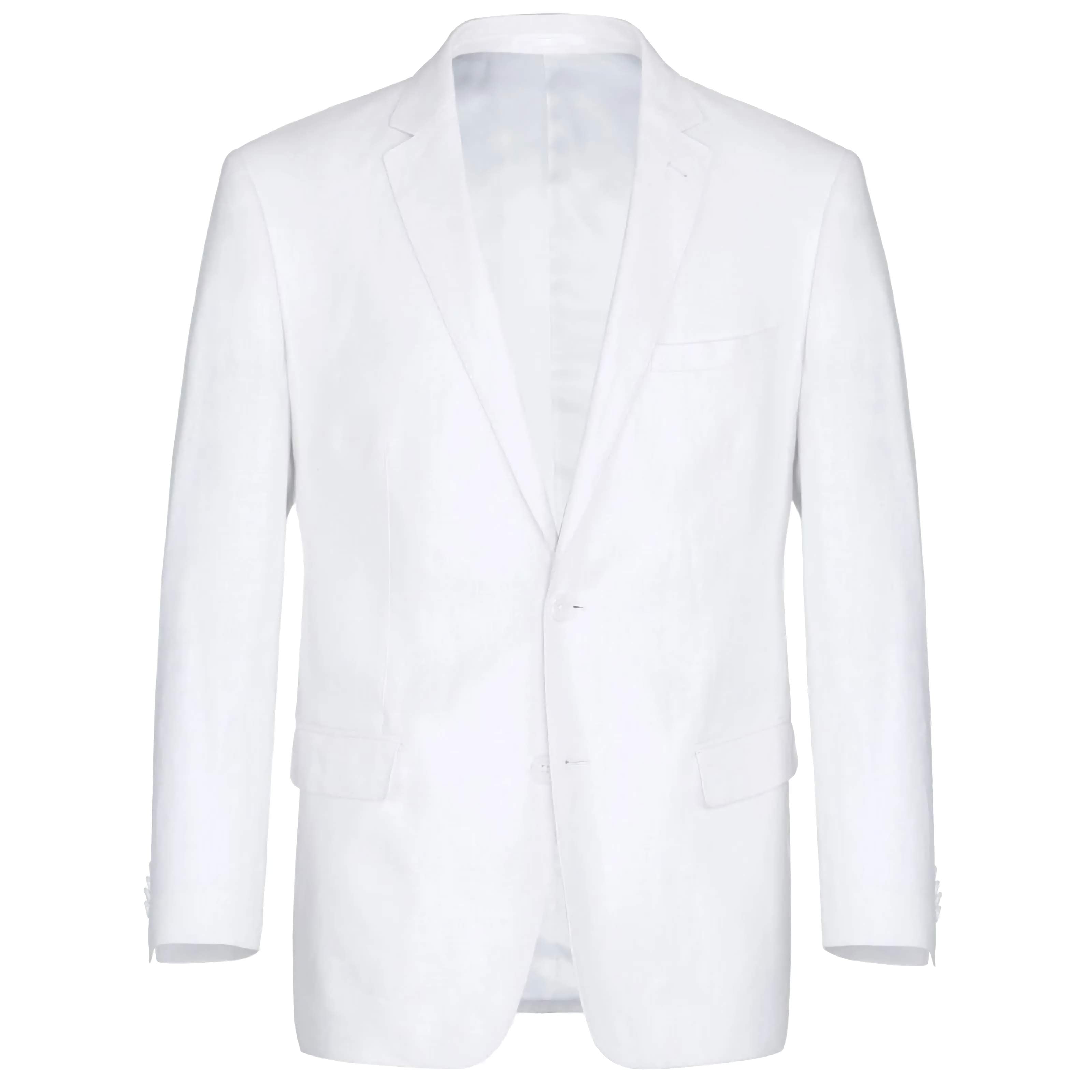 Premium White Linen Suit for Men - 2 Piece Set with 2 Buttons & Regular Fit | Summer Wedding, Business Casual, Office & Formal Occasions
