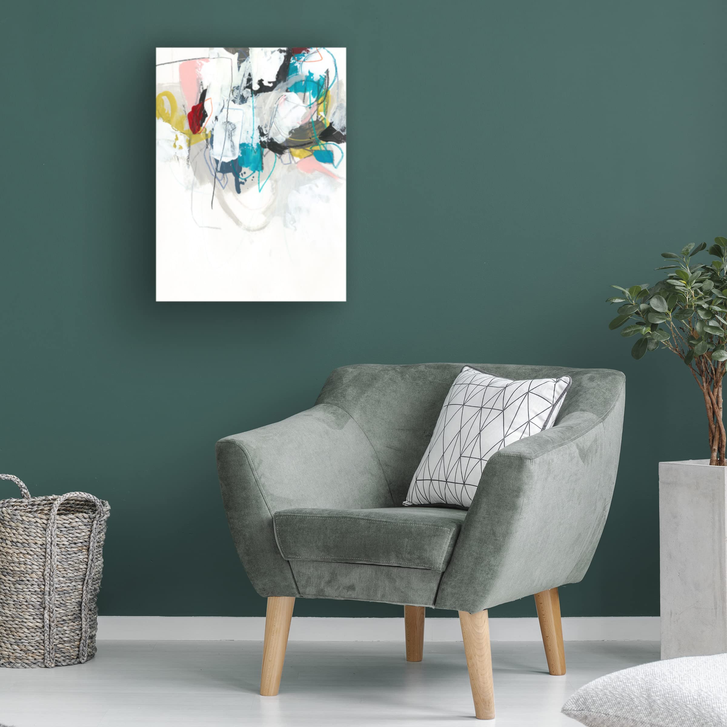 Trademark Fine Art 'Graffiti Sequence II' Canvas Wall Art Print by June Erica Vess - Modern Abstract Painting for Living Room, Bedroom & Office Decor