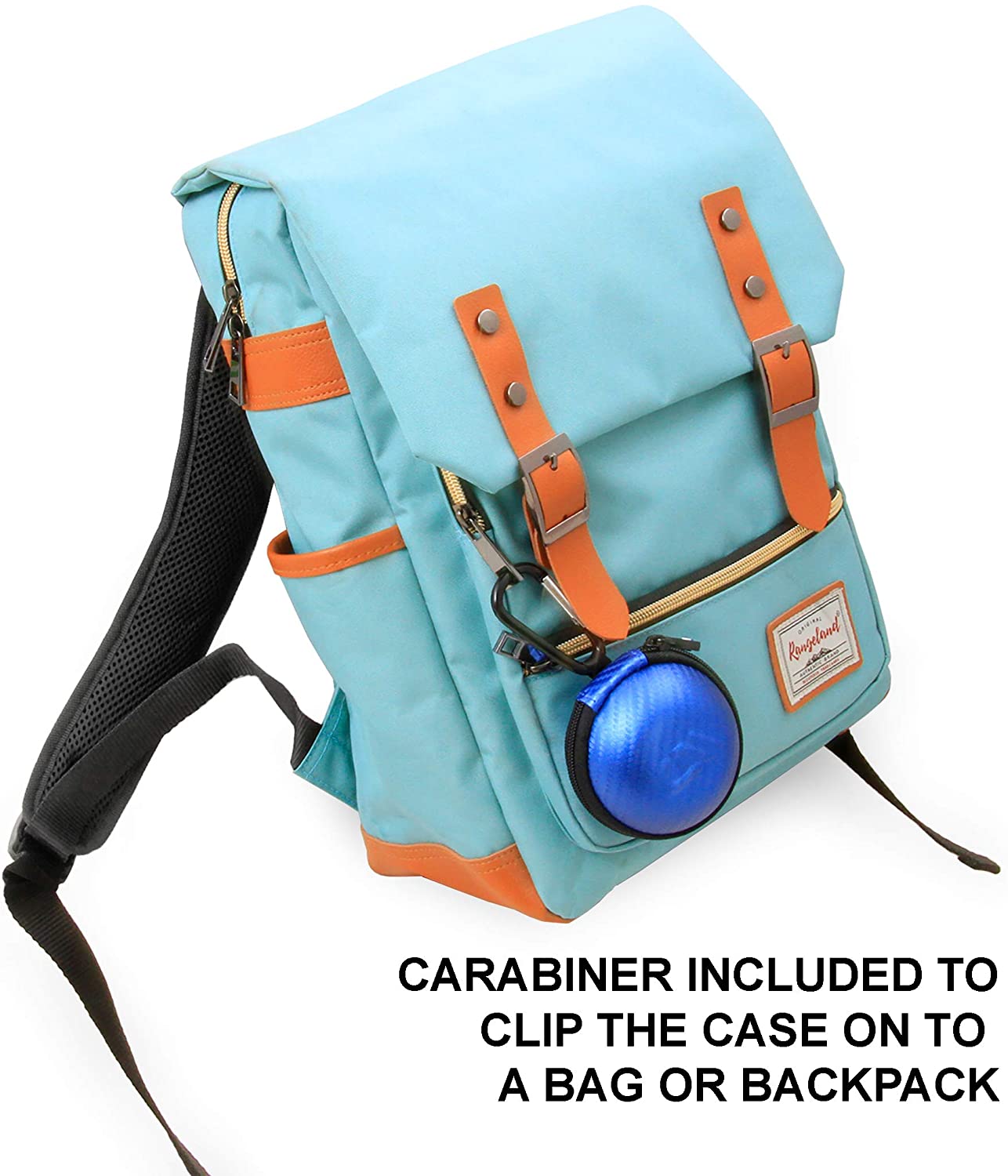 CASEMATIX Blue Protective Carry Case for Sphero Specdrum Music Rings - Compatible with App-Enabled Color Rings & USB Charging Cable (Case Only) - Perfect for Travel, Storage & Music Creation