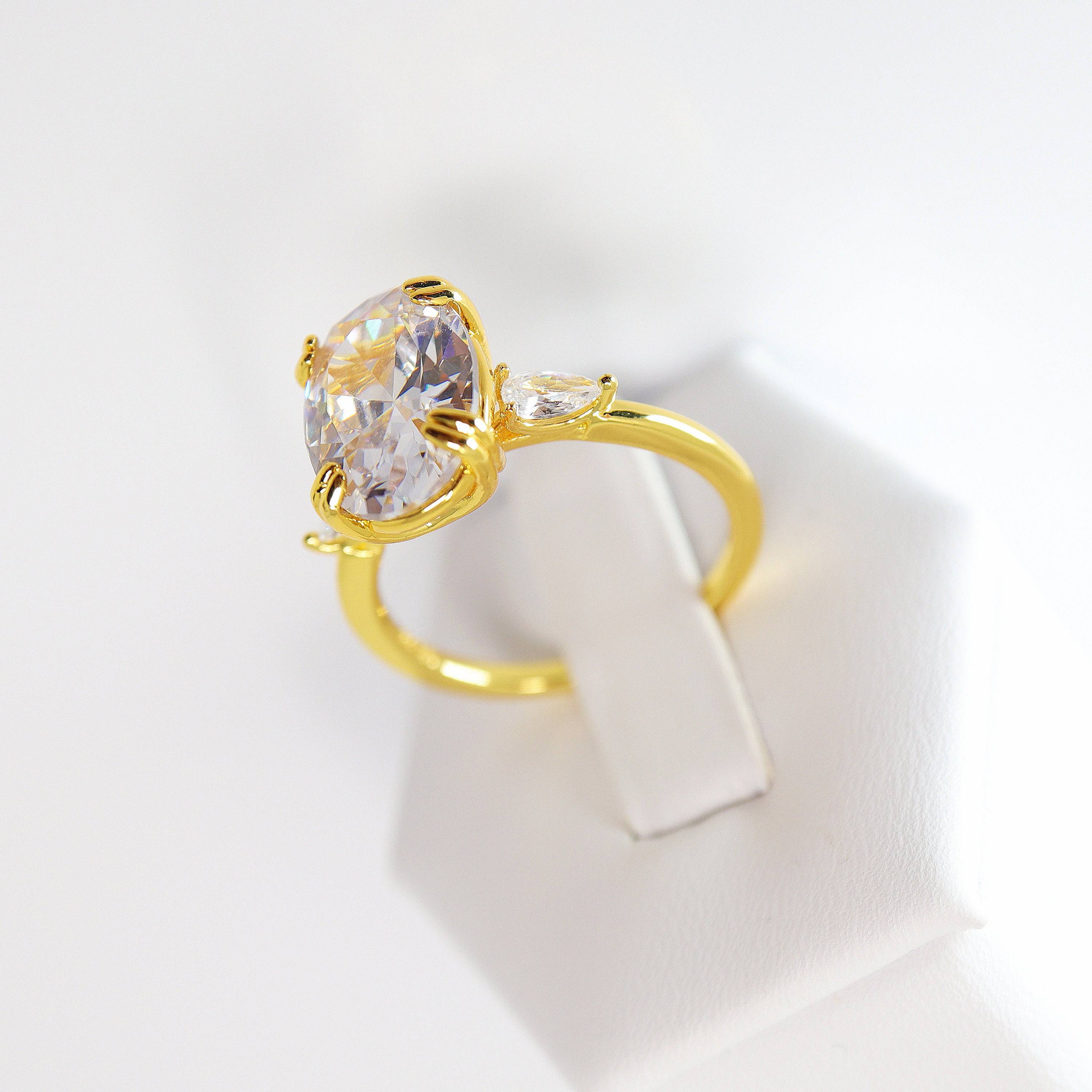 Stunning CZ Proposal Ring & Engagement Ring Set - Sparkling Statement Ring for Women, Best Friend Promise Ring & Friendship Jewelry Gift - Perfect for Anniversaries, Weddings, and Special Occasions