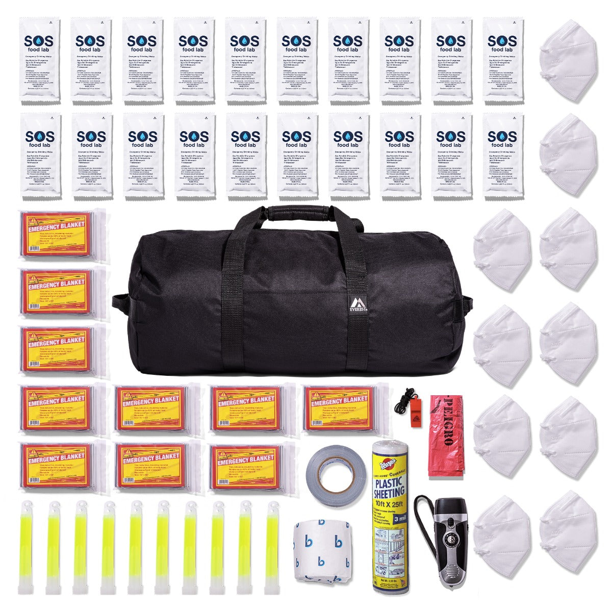 Emergency Shelter in Place Kit - Portable Survival Bag for Natural Disasters, Pandemics & Power Outages | Perfect for Home, Office & Car Preparedness