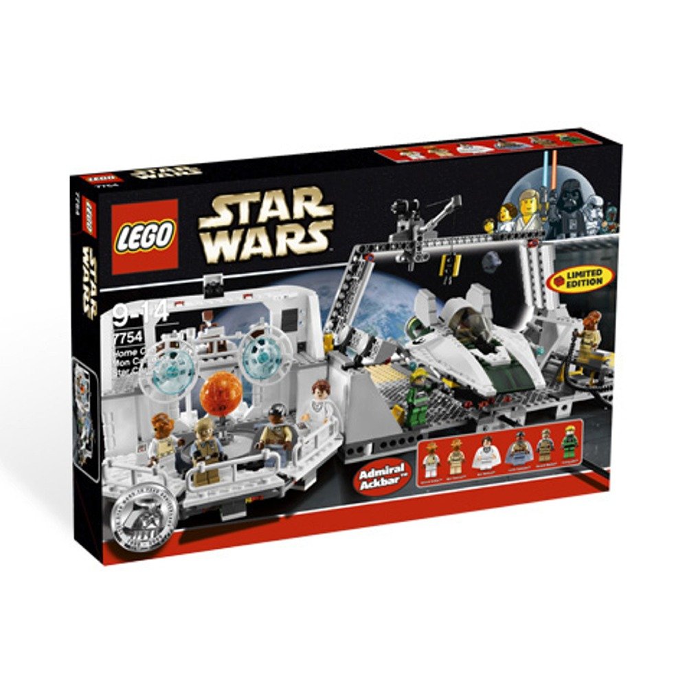 LEGO Star Wars Exclusive Limited Edition Set #7754 Home One Mon Calamari Star Cruiser Building Kit - Collectible Star Wars Ship Model for Display & Play - Perfect for Fans, Collectors & Gift Giving