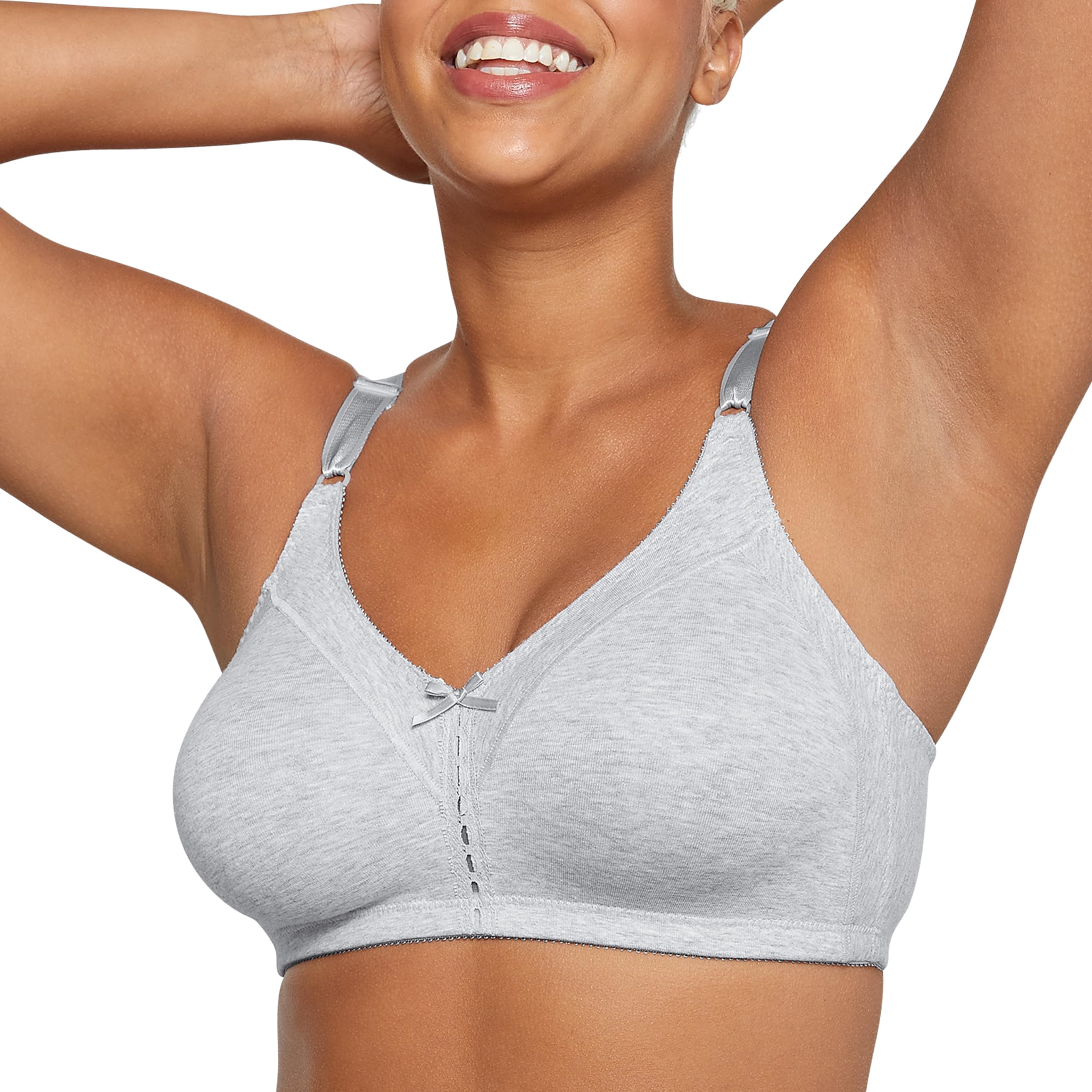 Wire-Free Comfort Bra - Bali Cotton Double Support Bra for Women - Perfect for Yoga, Lounge & Everyday Wear