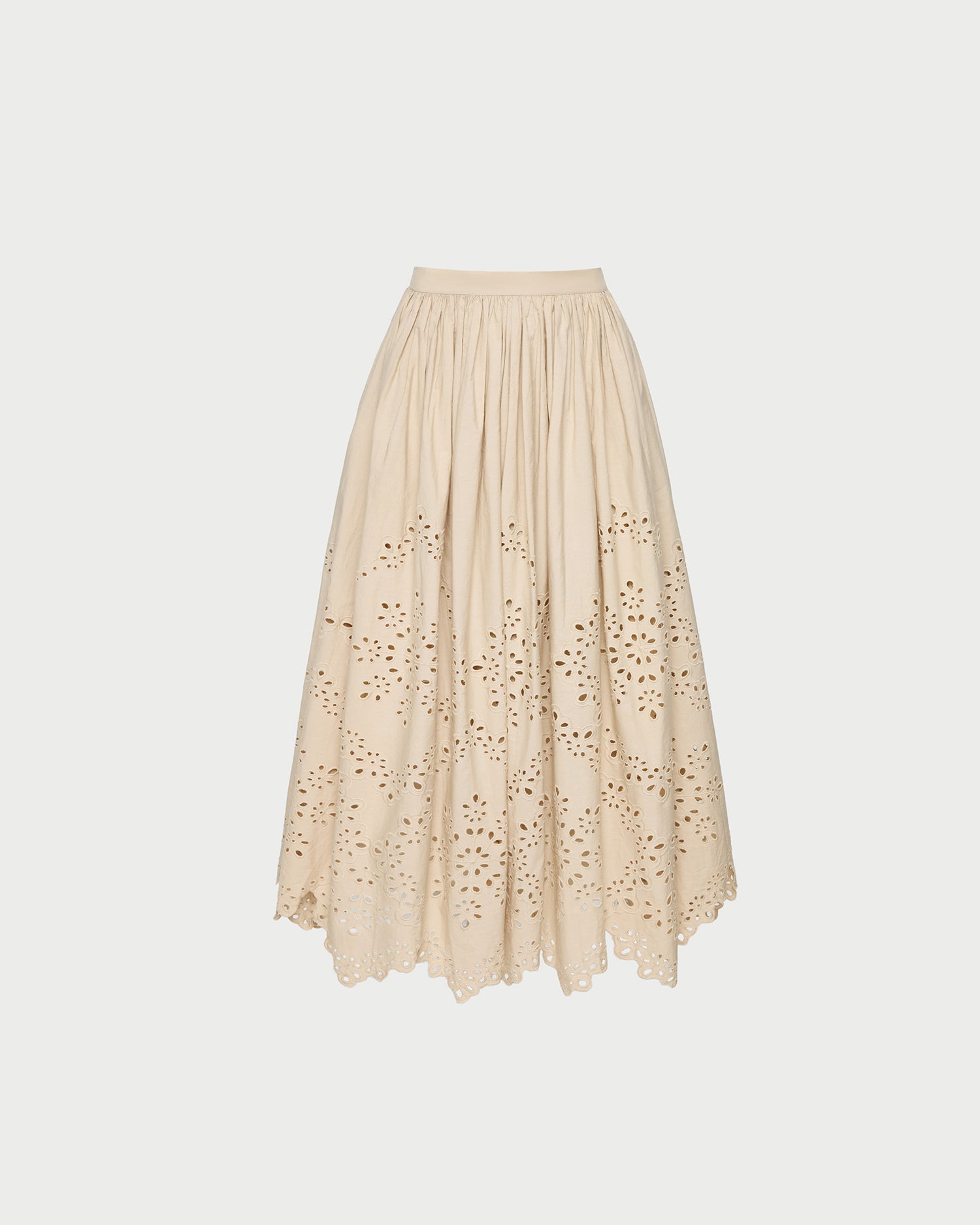 Star Tan Skirt - Stylish Midi Skirt for Women, A-Line Flowy Summer Skirt with Pockets | Perfect for Beach, Vacation, and Casual Outfits