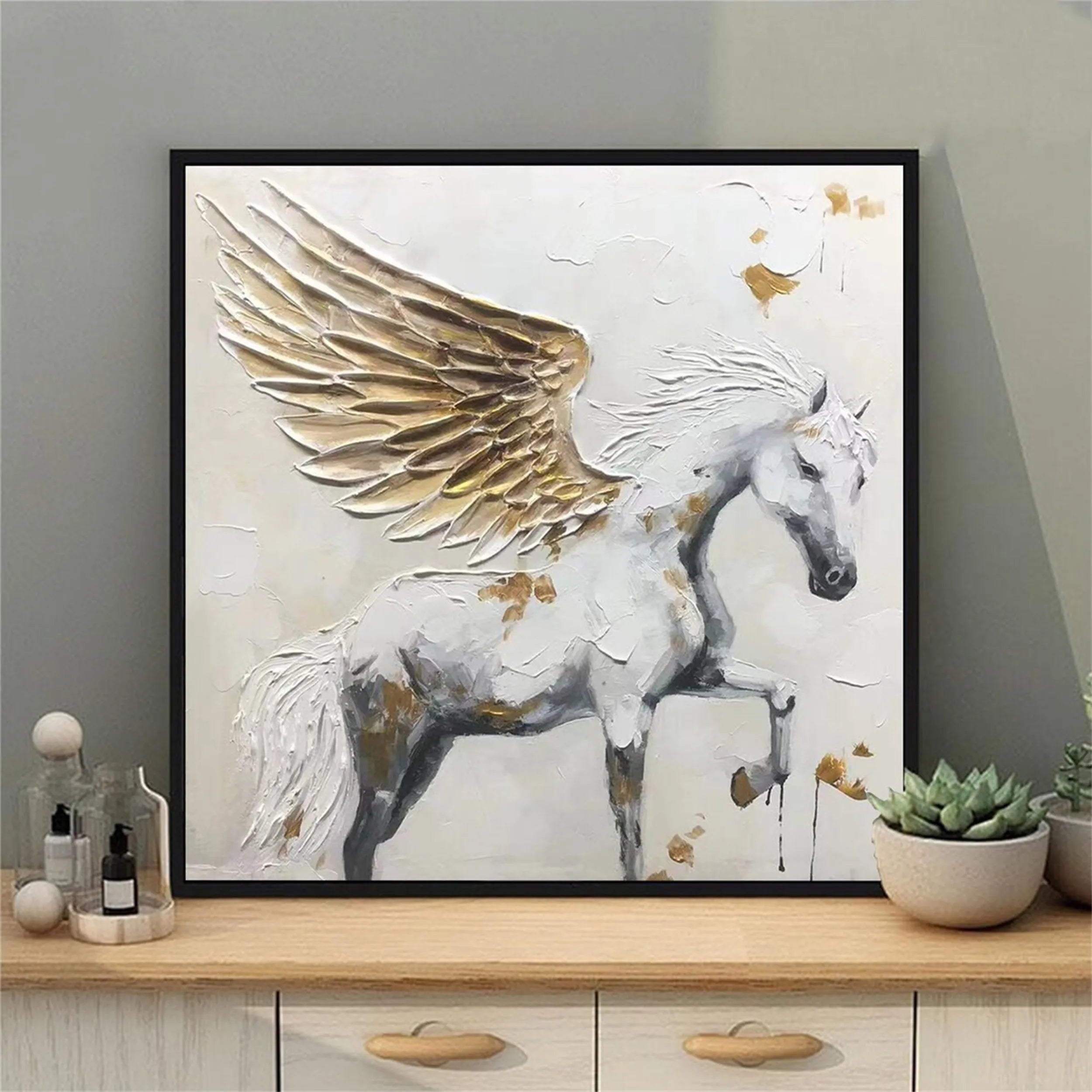Animal Art Painting #AP029 - Handmade Canvas Wall Art for Home & Office Decor - Perfect for Living Room, Bedroom, or Gift
