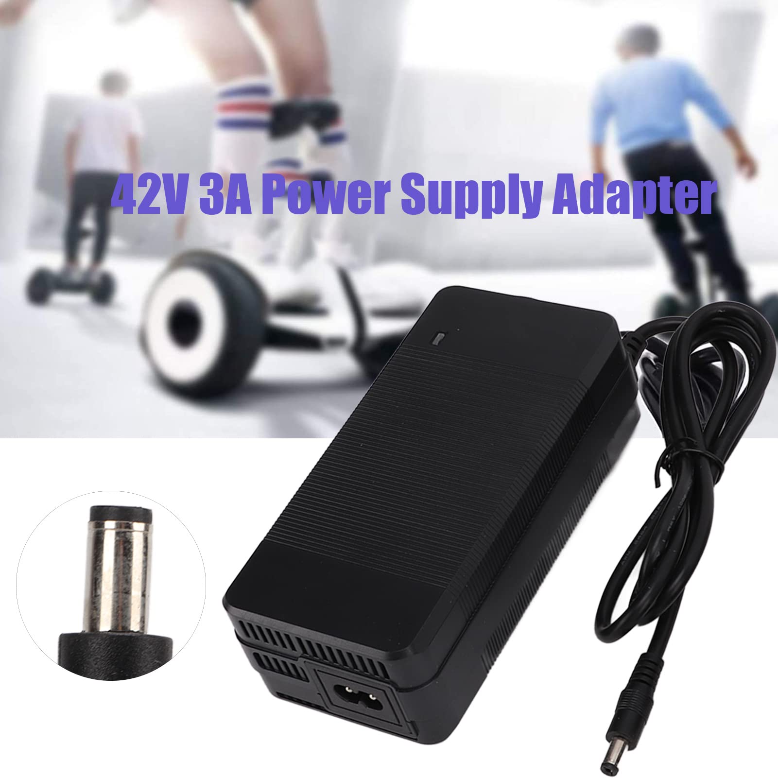 42V 3A Lithium Battery Charger - Fast Charging Power Adapter for Electric Scooters, E-Bikes & Hoverboards | Perfect for Commuting & Outdoor Adventures