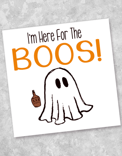 Here For The Boos Halloween Beverage Napkins - 40 Count Party Napkins for Halloween Drinks, Cocktails & Spooky Celebrations
