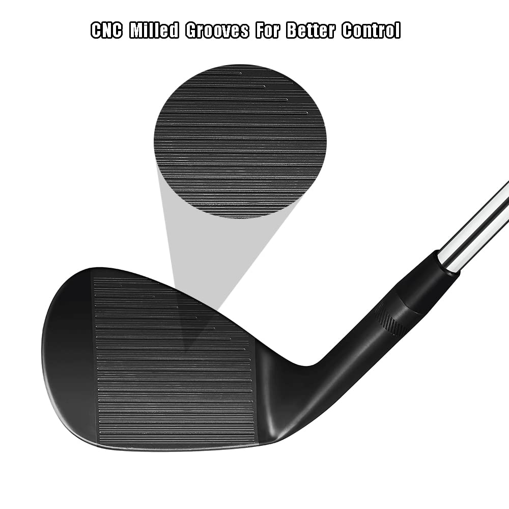 Premium MAZEL Forged Golf Wedge Set - 48/52/54/56/58/60 Degree Sand/Gap/Lob Wedges for Men with Milled Face for Maximum Spin (Right Hand) - Perfect for Short Game Shots, Bunker Escapes & Precision Approach Play