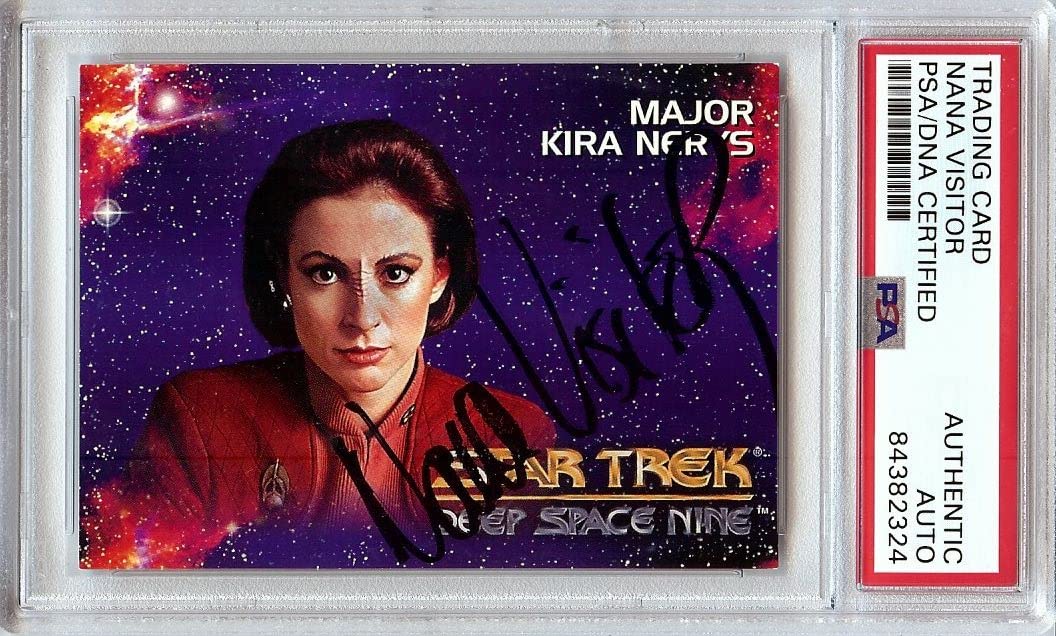 Nana Visitor Autographed Star Trek: DS9 Kira Nerys Trading Card - PSA Certified 84382324 | Collectible Memorabilia for Sci-Fi Fans & Trekkies