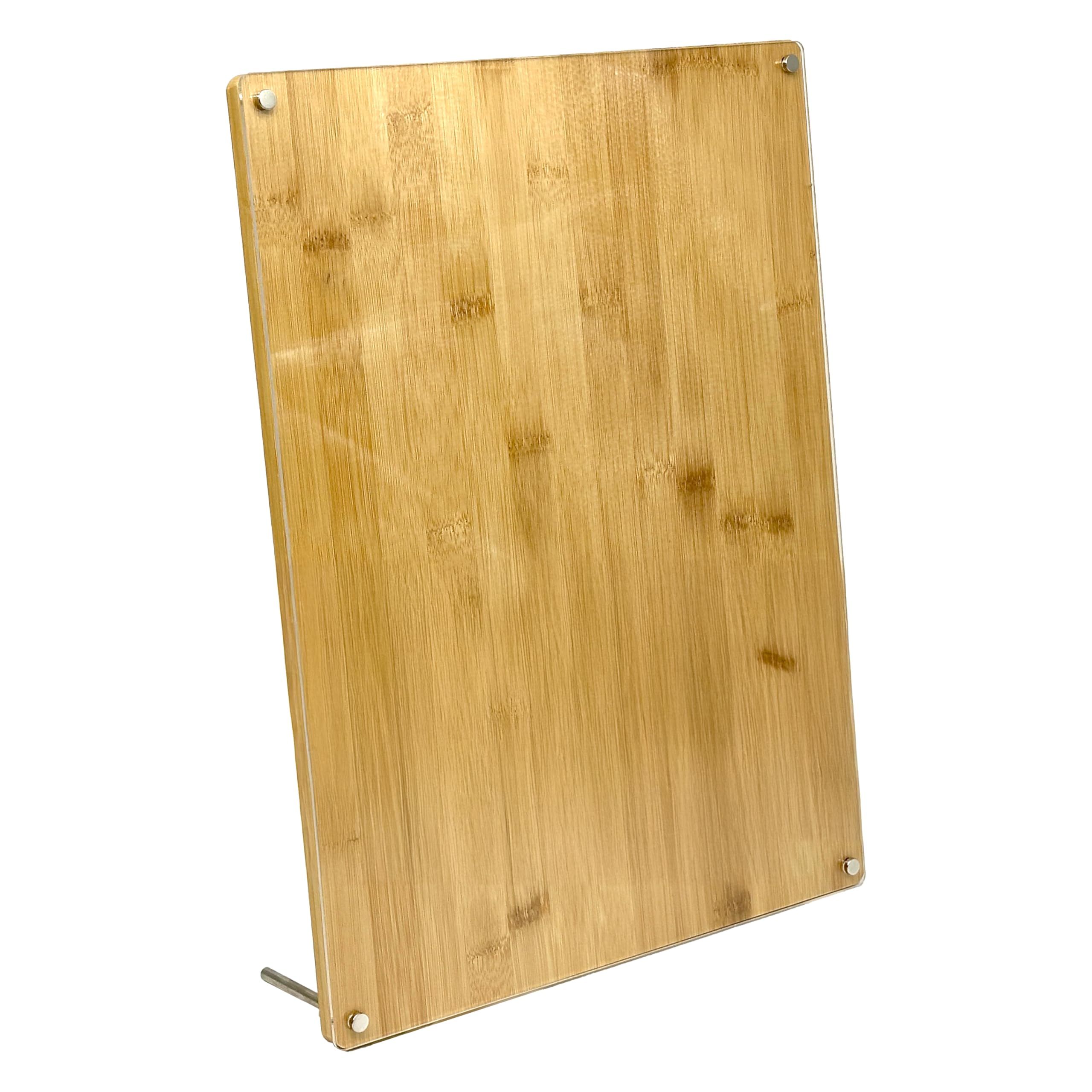 Bam & Boo Natural Bamboo Picture Frame & Bulletin Memo Board - 11x14 Inch Tabletop Desk Organizer for Home Office, Dorm Room, or Gift - Perfect for Displaying Photos, Notes, and Reminders