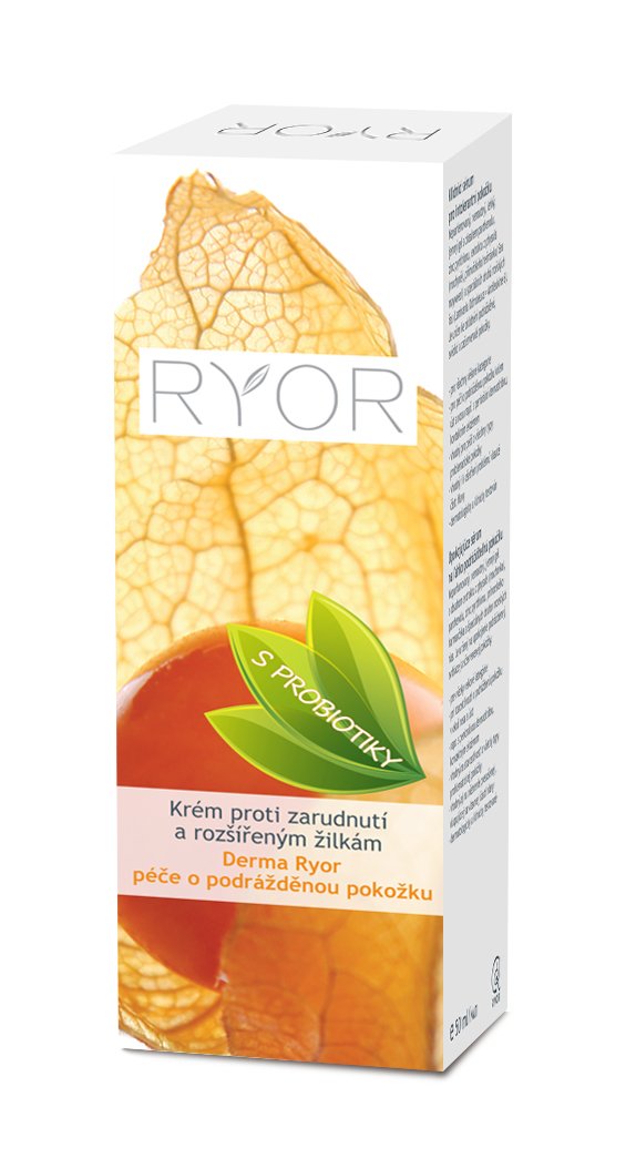 RYOR Derma Cream for Skin Redness & Spider Veins - Probiotic Skincare with Cork Oak & Seaweed - 1.7 oz for Sensitive Skin Care
