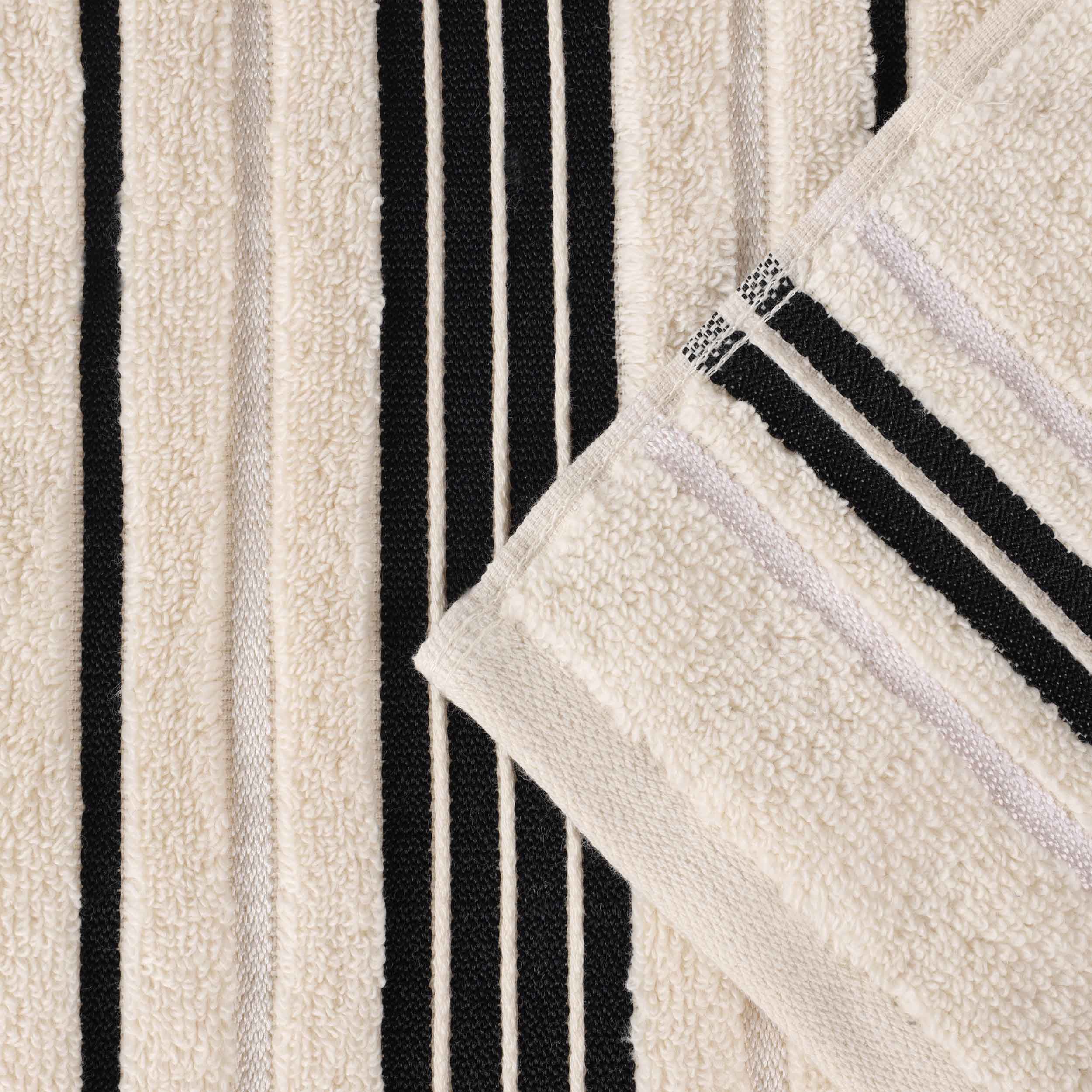 Premium 6-Piece Sadie Zero Twist Cotton Towel Set - Solid & Jacquard Floral Design | Ultra Soft & Absorbent Bath Towels for Spa, Hotel & Luxury Home Use