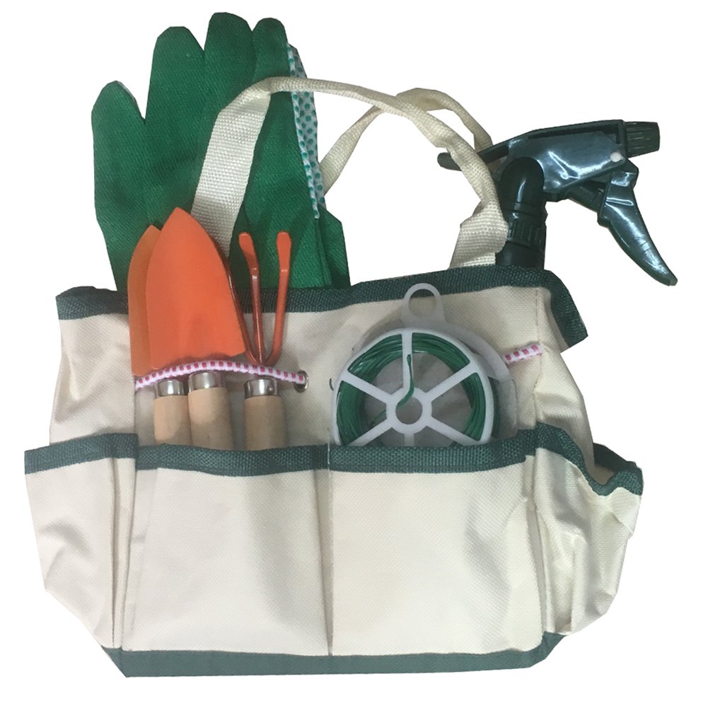 **Kids Garden Tools Set - 8 Piece Children's Gardening Kit with Tote Bag - Perfect for Outdoor Play, Gardening Activities & Educational Fun**
