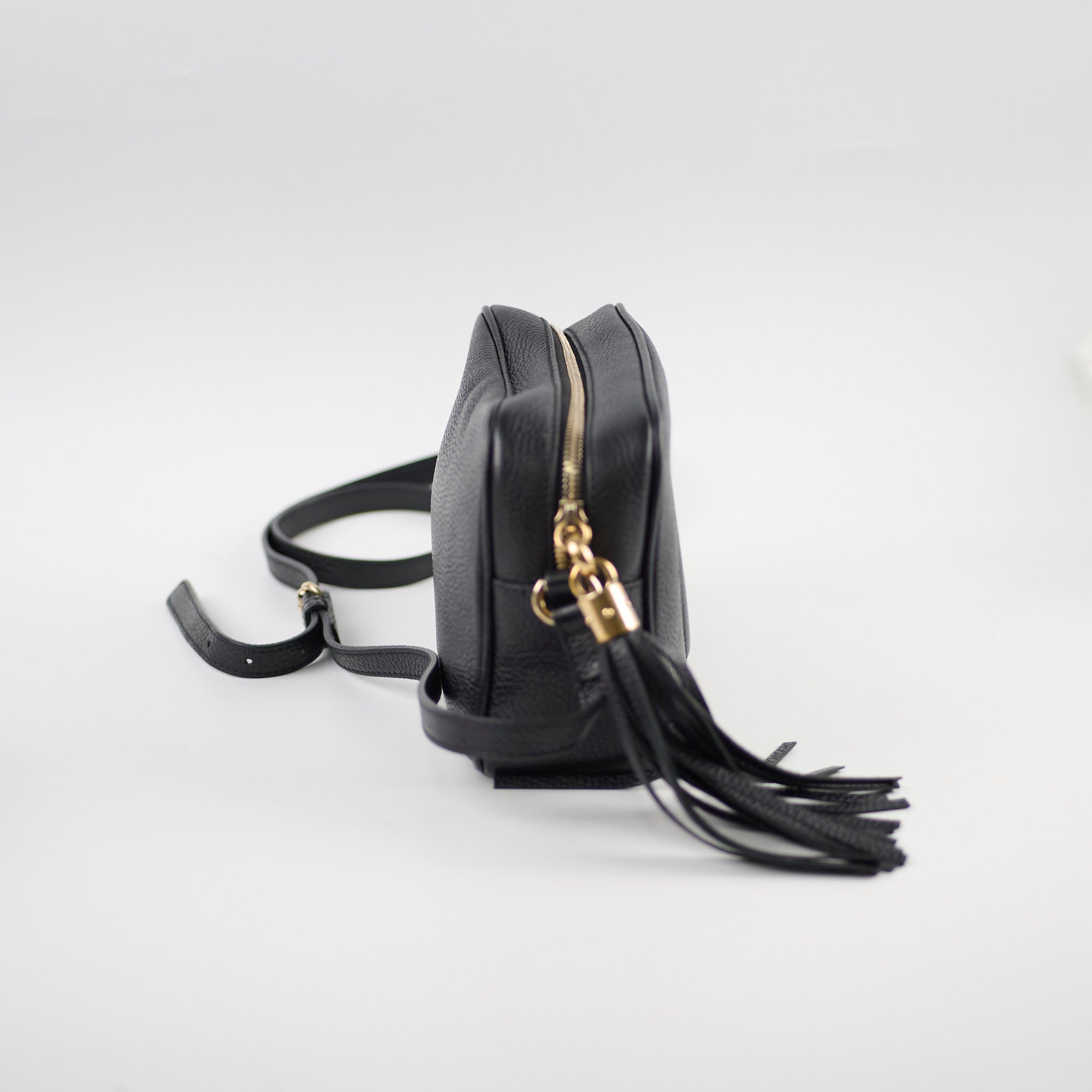 Gucci Disco Crossbody Bag for Women - Black Leather Shoulder Purse - Perfect for Night Out, Travel & Everyday Use
