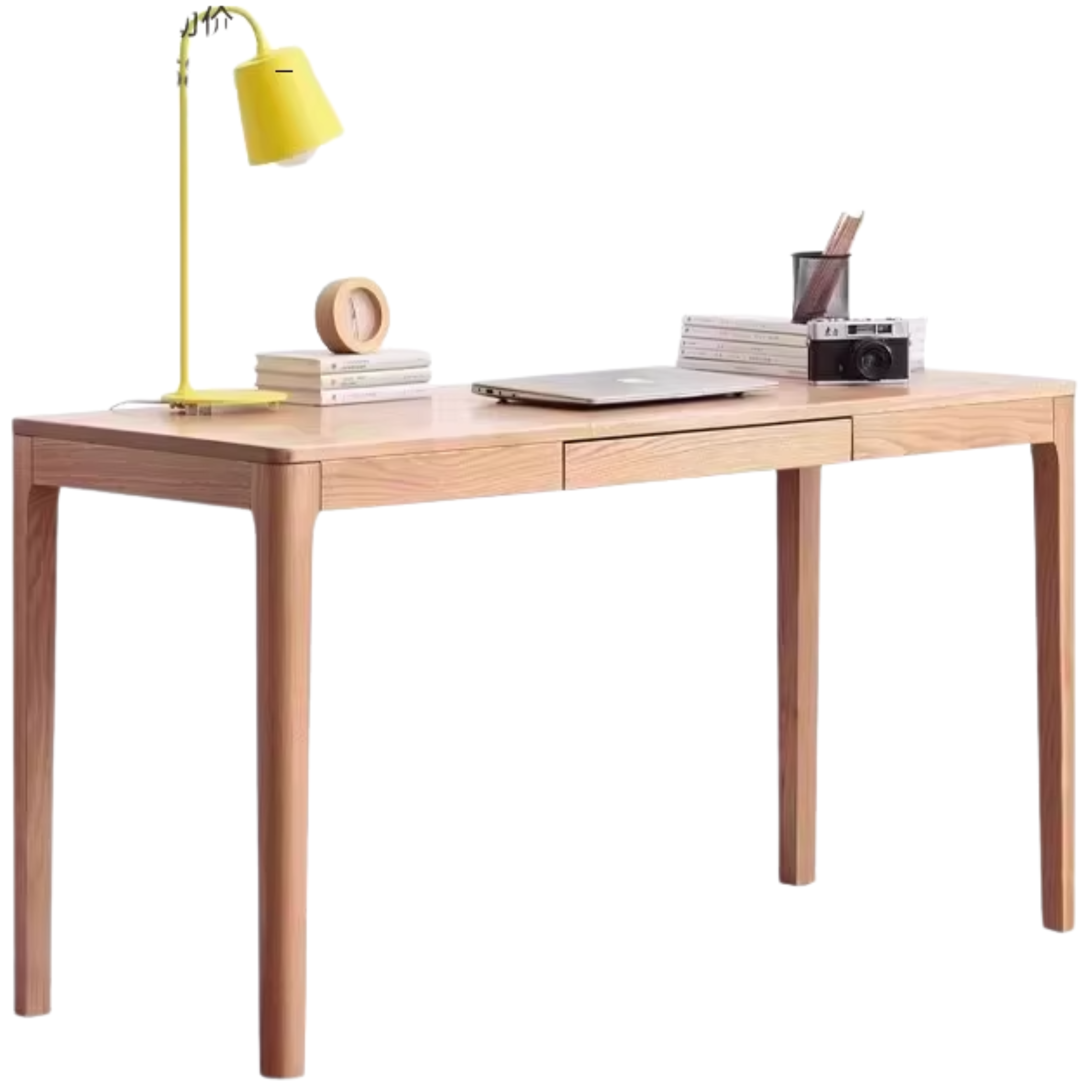 Premium Solid Oak Wood Office Desk - Modern Nordic Style Writing Table for Home & Workspace - Perfect for Remote Work, Study & Office Decor