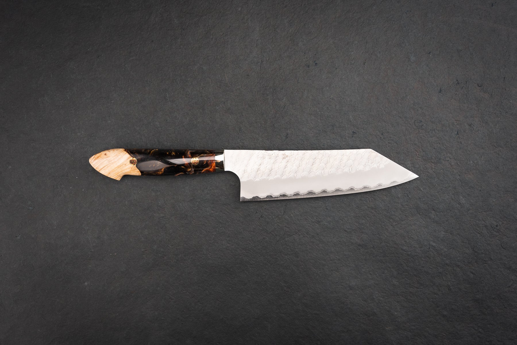 Nigara SG2 Migaki Tsuchime Western Bunka 180mm Japanese Chef Knife - Premium Stainless Steel Kitchen Knife for Slicing, Dicing & Precision Cutting - Perfect for Home Cooks & Professional Chefs