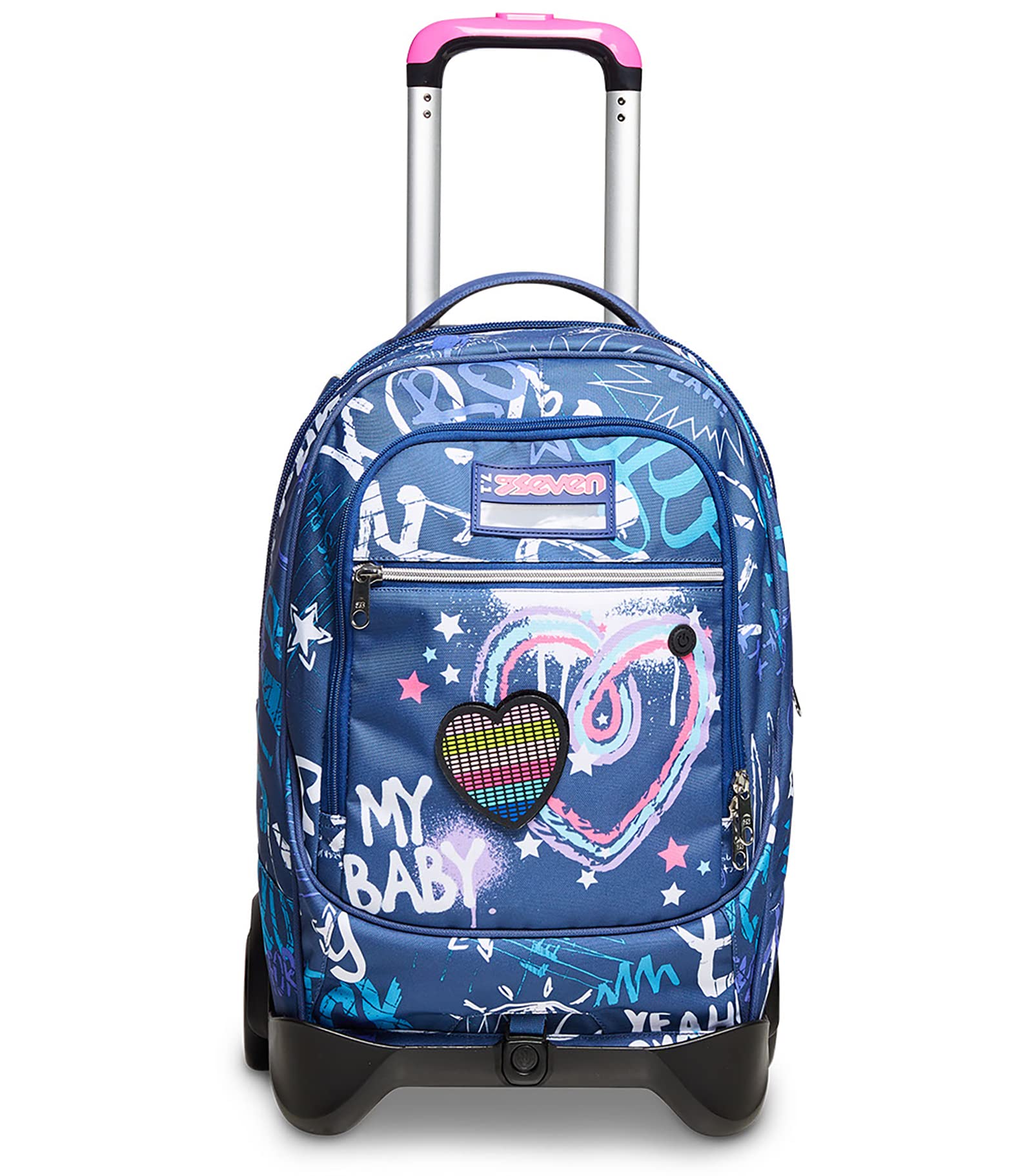 Seven S.p.a. Jack Seven 2-Wheel Trolley Luggage - Lightweight Carry-On Suitcase for Travel, Business Trips & Airport Use
