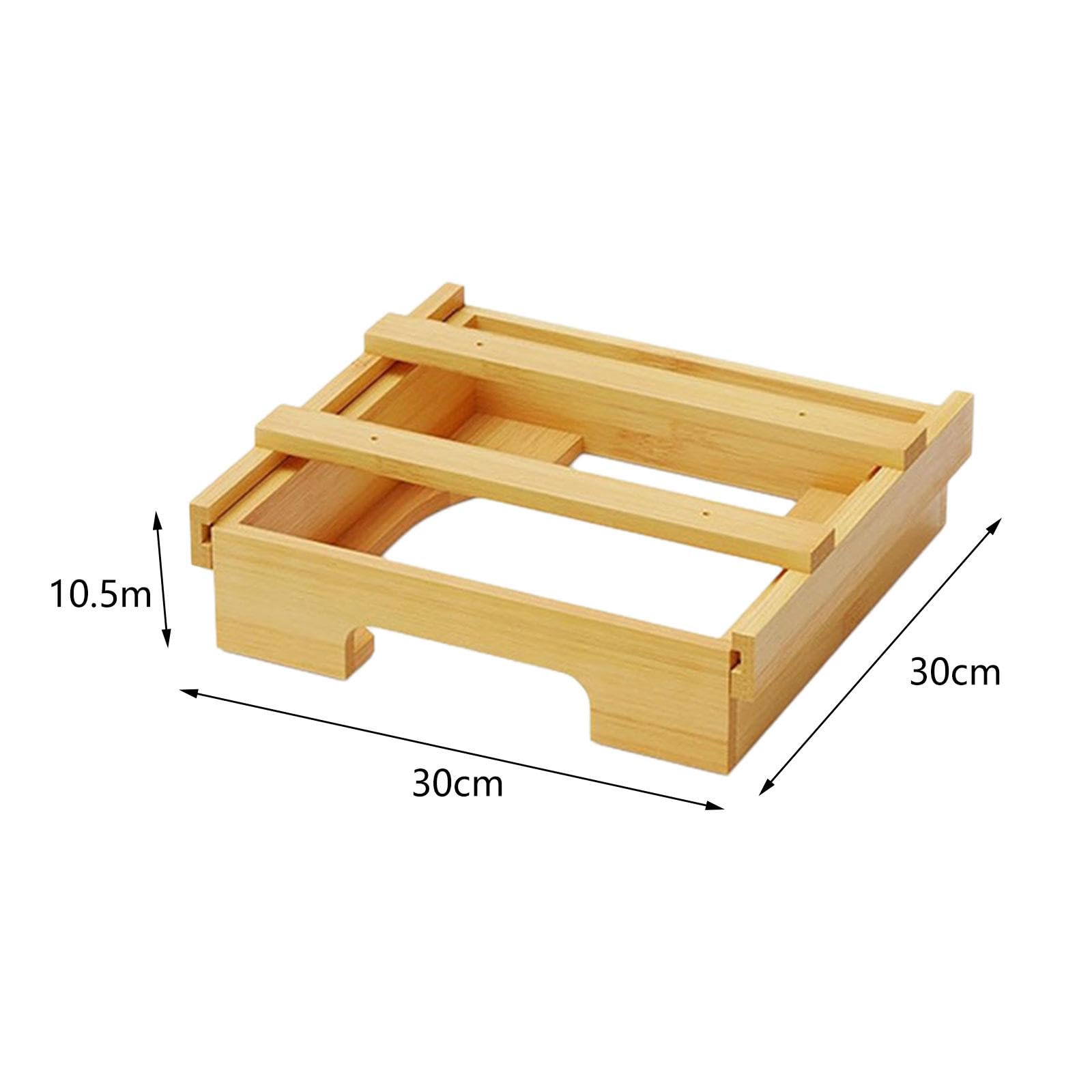 CALANDIS® Bamboo Plate Rack - 3-Tier Kitchen Organizer for Drawers & Pantry | Wooden Storage Shelf for Plates, Spices & Utensils | Space-Saving Home Organization Solution for Small Kitchens & Apartments