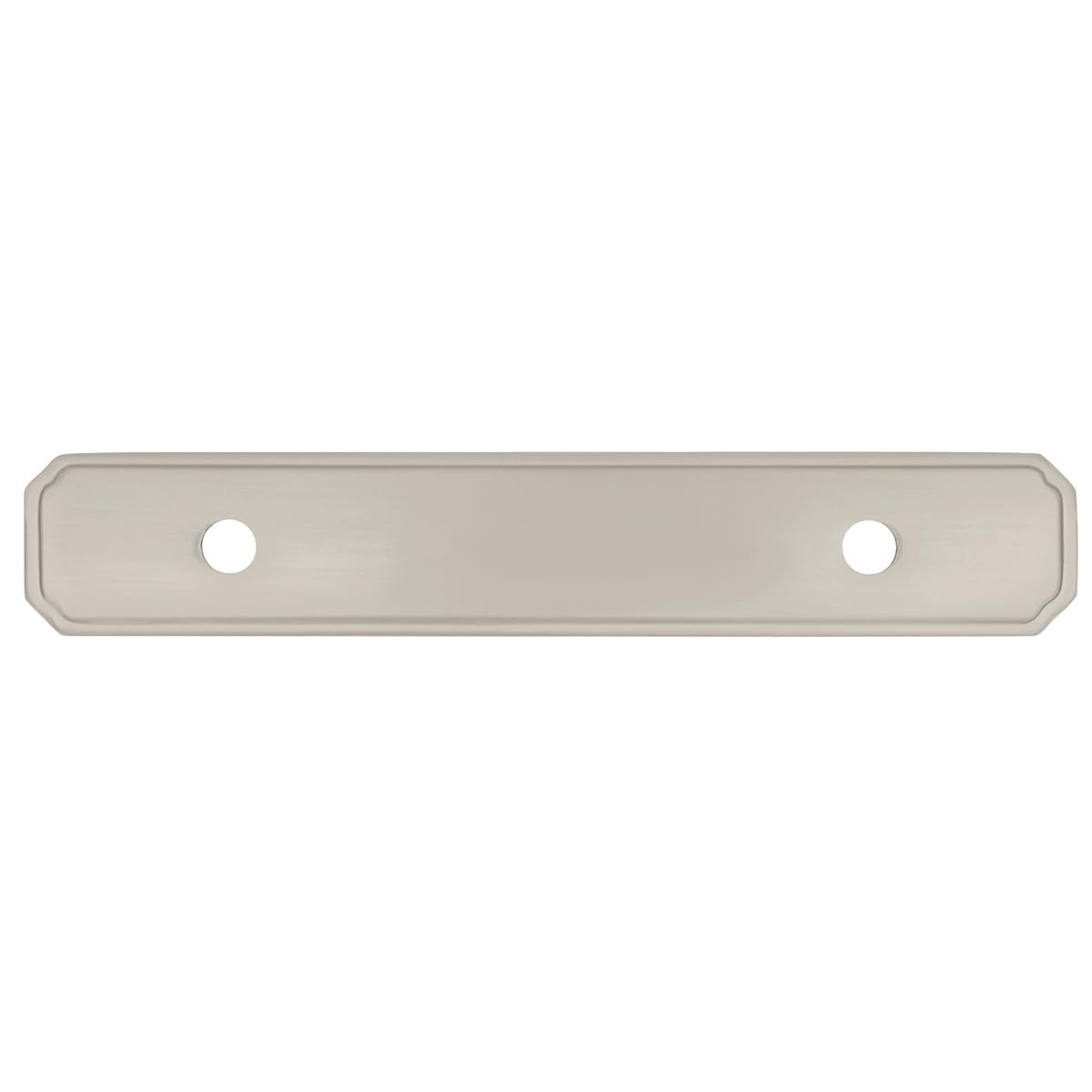 25-Pack Manor House Collection 3 Inch Center to Center Satin Nickel Backplate - Cabinet Hardware for Kitchen & Bathroom Renovation