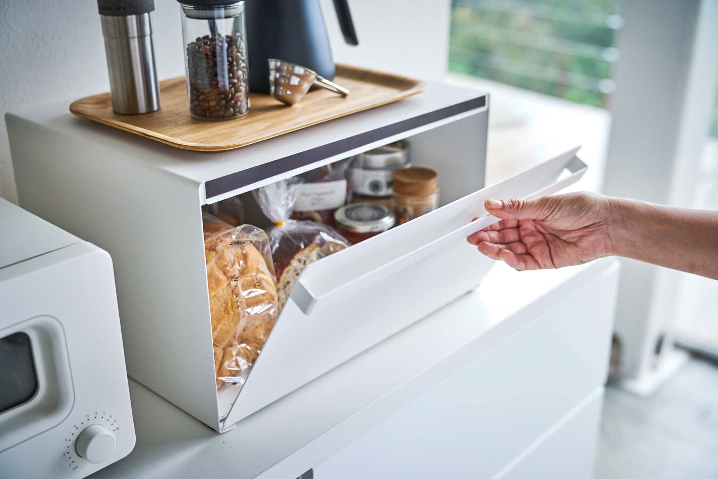 Stainless Steel Bread Box with Airtight Lid - 2 Styles for Fresh Bread Storage | Perfect for Kitchen Countertop, Pantry & Dining Table Organization