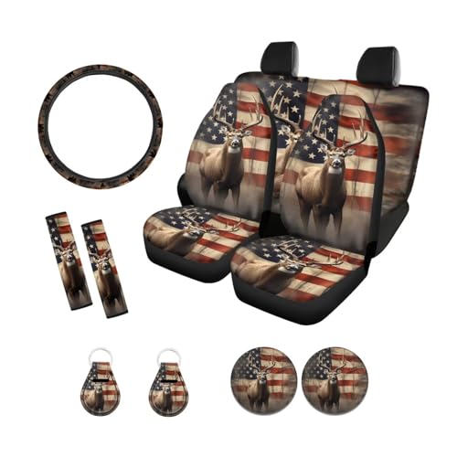 Deer and American Flag