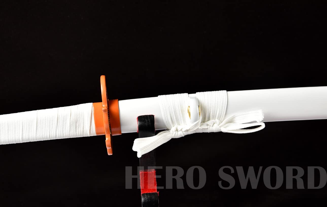 Handmade Demon Slayer Katana - 1060 Carbon Steel Full Tang Samurai Sword with Real Sharp Blade | Japanese Anime Cosplay Weapon | Perfect for Collectors, Martial Arts & Anime Enthusiasts