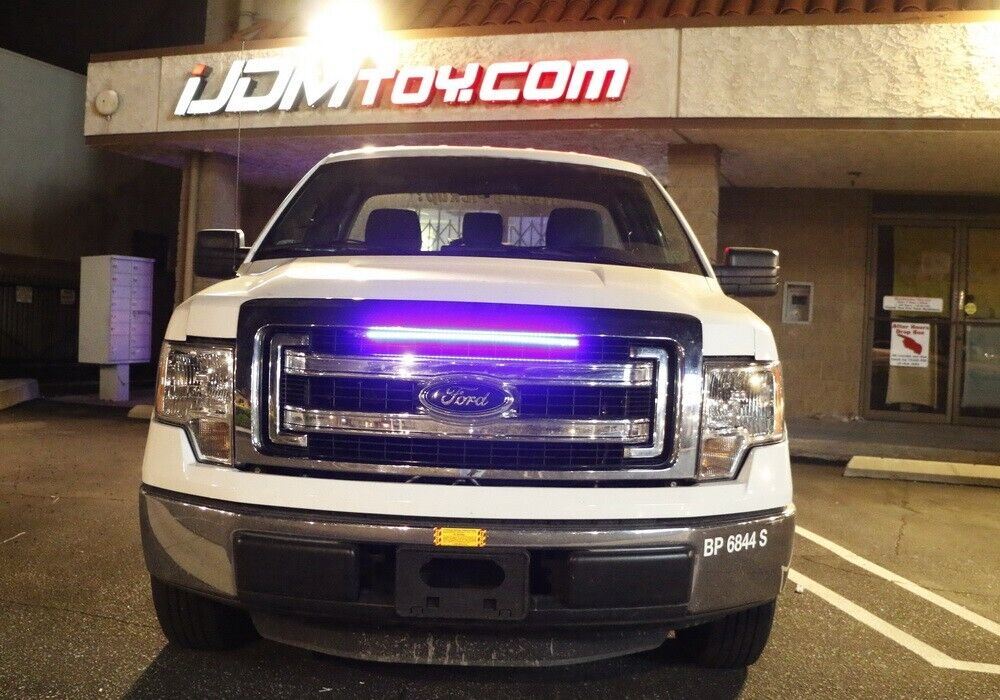 24/7 Color Under Hood & Behind Grille LED Knight Rider Strip Light Bar with Remote Control - Custom Car Lighting for Trucks, Jeeps & Off-Road Vehicles
