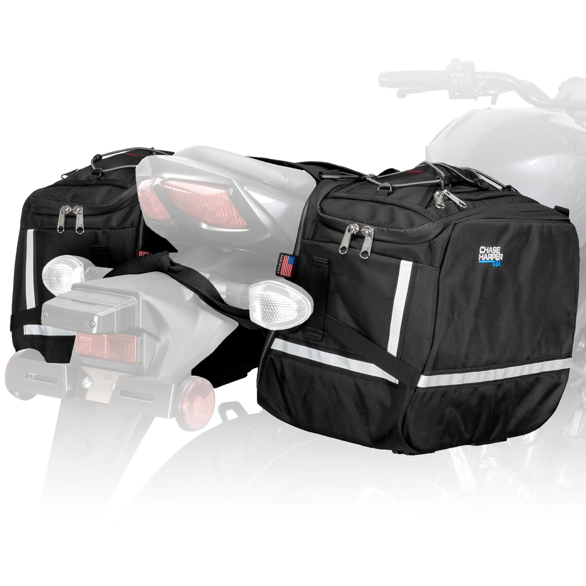 3550 Roadtripper Pack - 3550 Aeropac II Saddle Bags & 4360 Strap Mount Tail Trunk - Waterproof Motorcycle Luggage Set, Heavy-Duty Ballistic Nylon for Touring & Adventure Riding - Perfect for Long-Distance Motorcycle Trips & Commuting