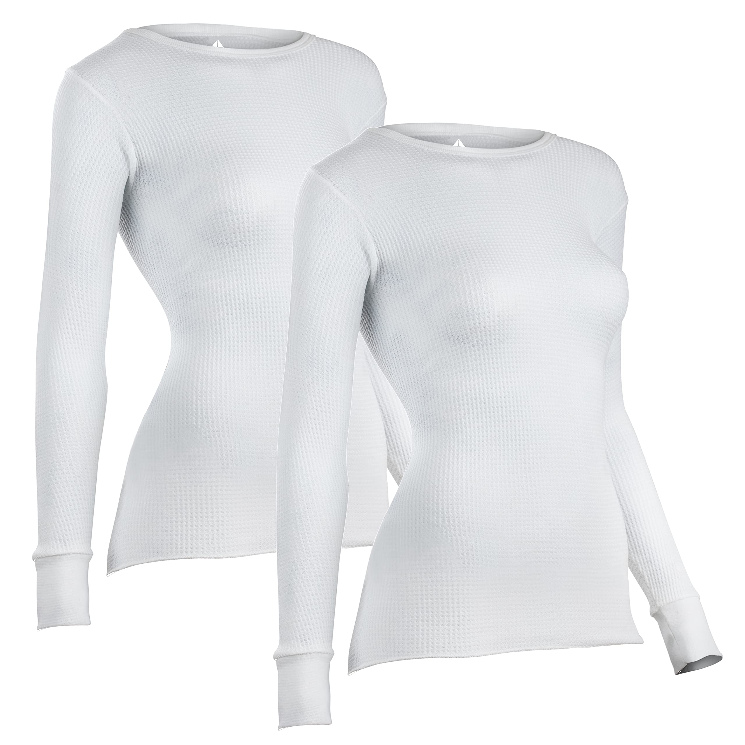 Indera Women's Thermal Long Sleeve Shirt - Cozy Waffle Knit Top with Reliable Heat Retention for Winter, Layering & Outdoor Activities