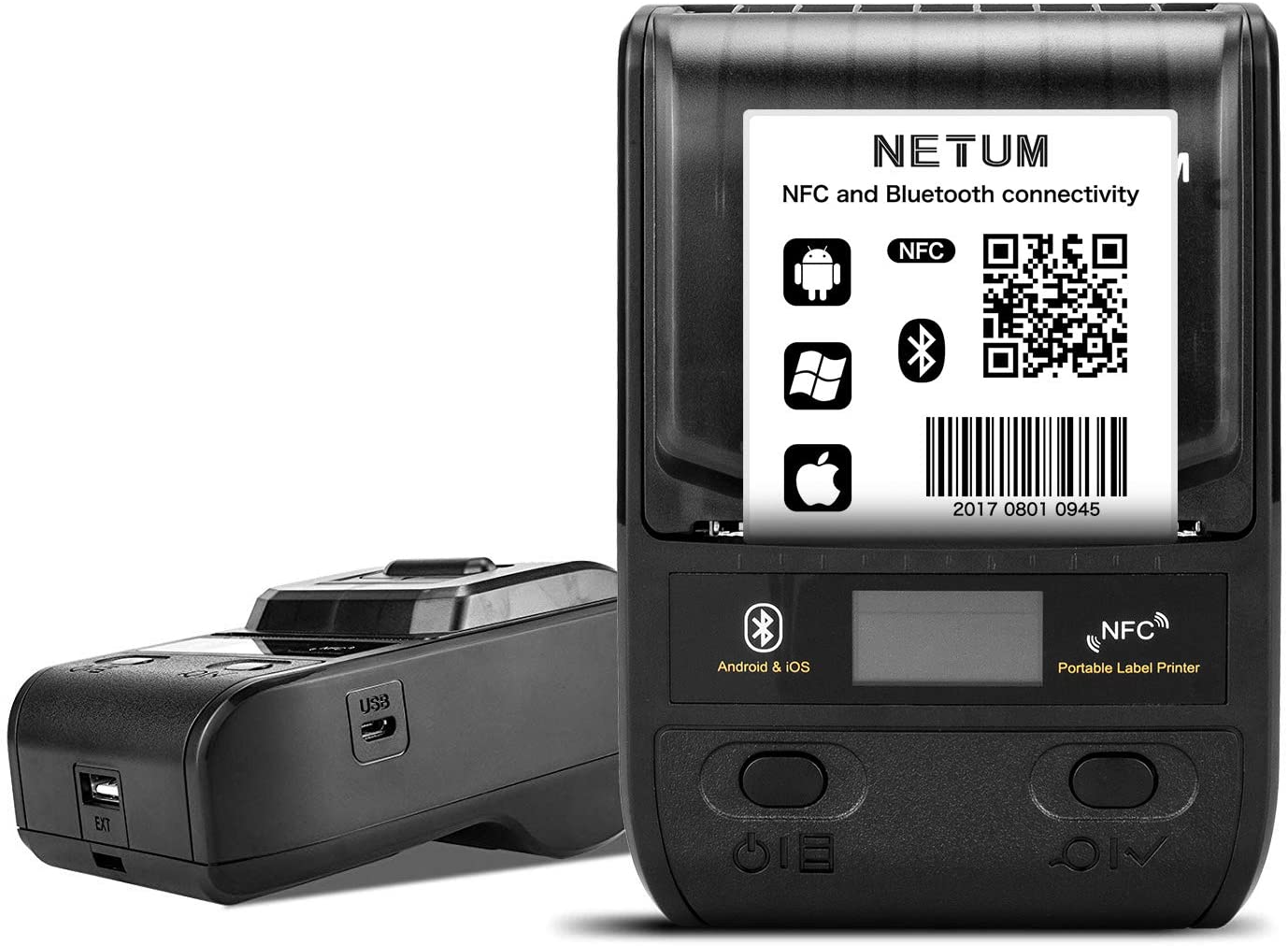 NT G5 54mm Thermal Printer for Receipts & Labels - High-Speed USB/Bluetooth Compatible for Retail, Shipping & Small Business Use