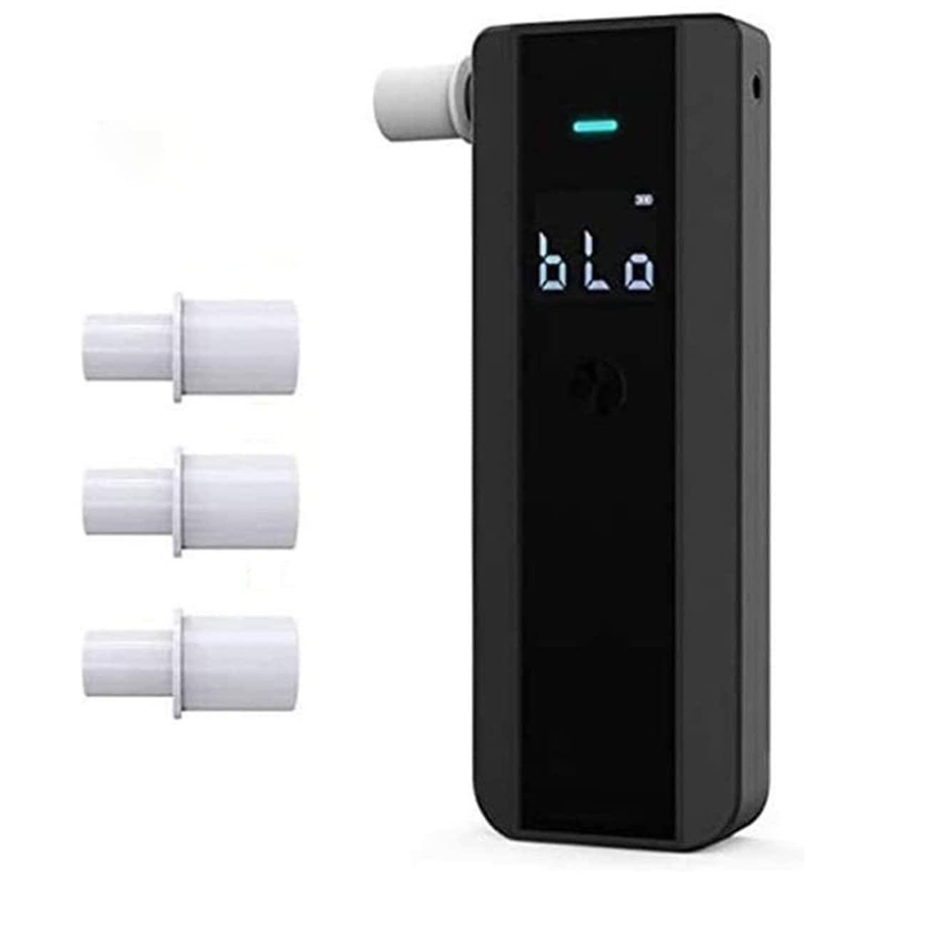 Professional Portable Breathalyzer - Digital Alcohol Tester with LCD Display & 4 Mouthpieces for Personal & Workplace Use | Drunk Driving Prevention, Party Safety, Law Enforcement Testing