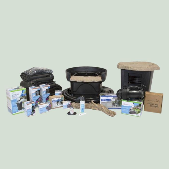 Aquascape Medium DELUXE Pond Kit 11' x 16' - Complete Water Garden Kit for Backyard Ponds, Koi Fish & Aquatic Plants | Perfect for Outdoor Landscaping & Garden Decor