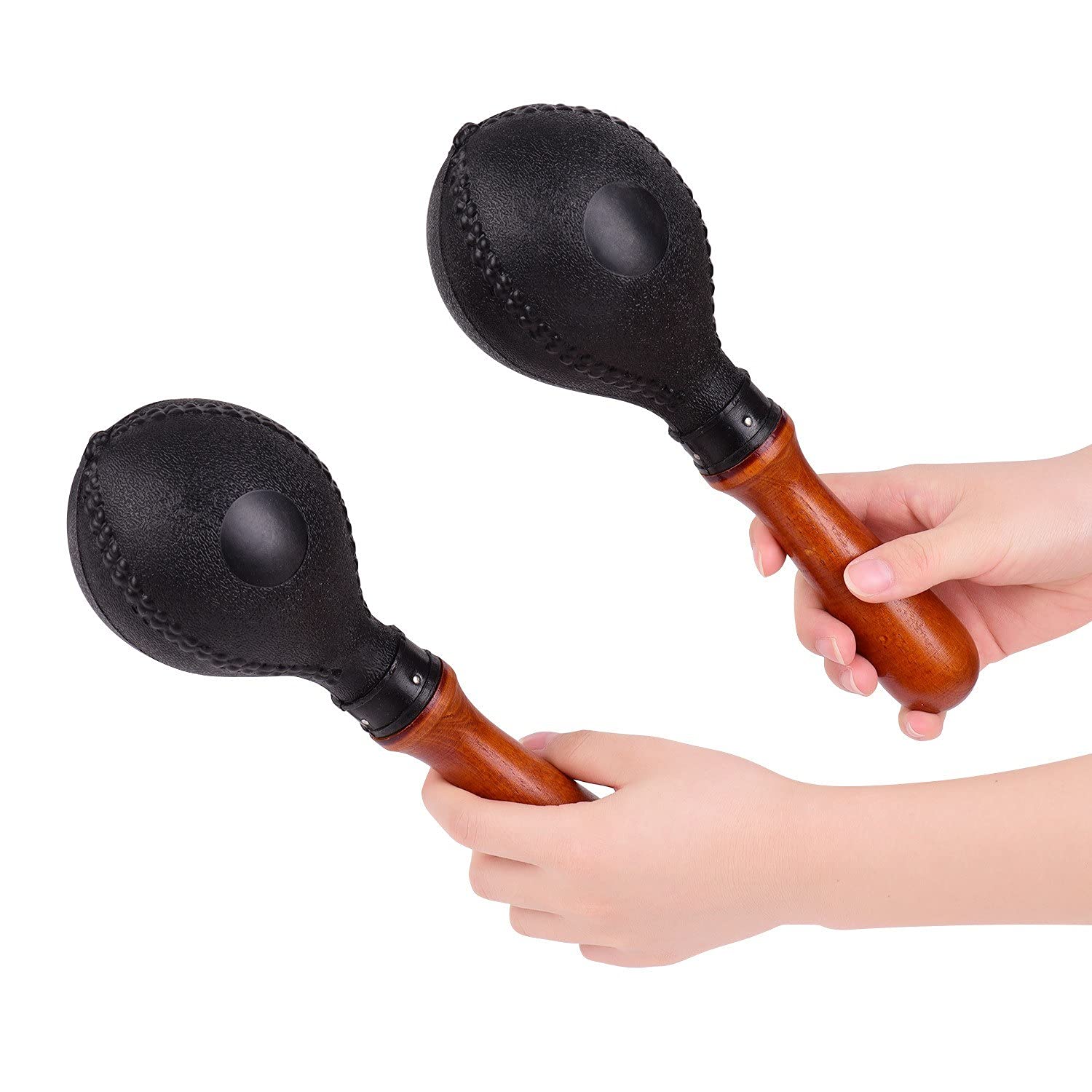 XWell Leather Maracas 2PCs - Wooden Rumba Shakers for Kids & Adults | Perfect for Parties & Music Learning