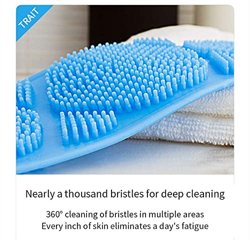 D.B.Z. Pack of 2 Silicone Back Scrubber Bath Belt - Double-Sided Exfoliating & Massage Shower Brush for Men & Women, Removes Dead Skin - Perfect for Deep Cleaning & Relaxation in Bath or Shower (Multicolor)