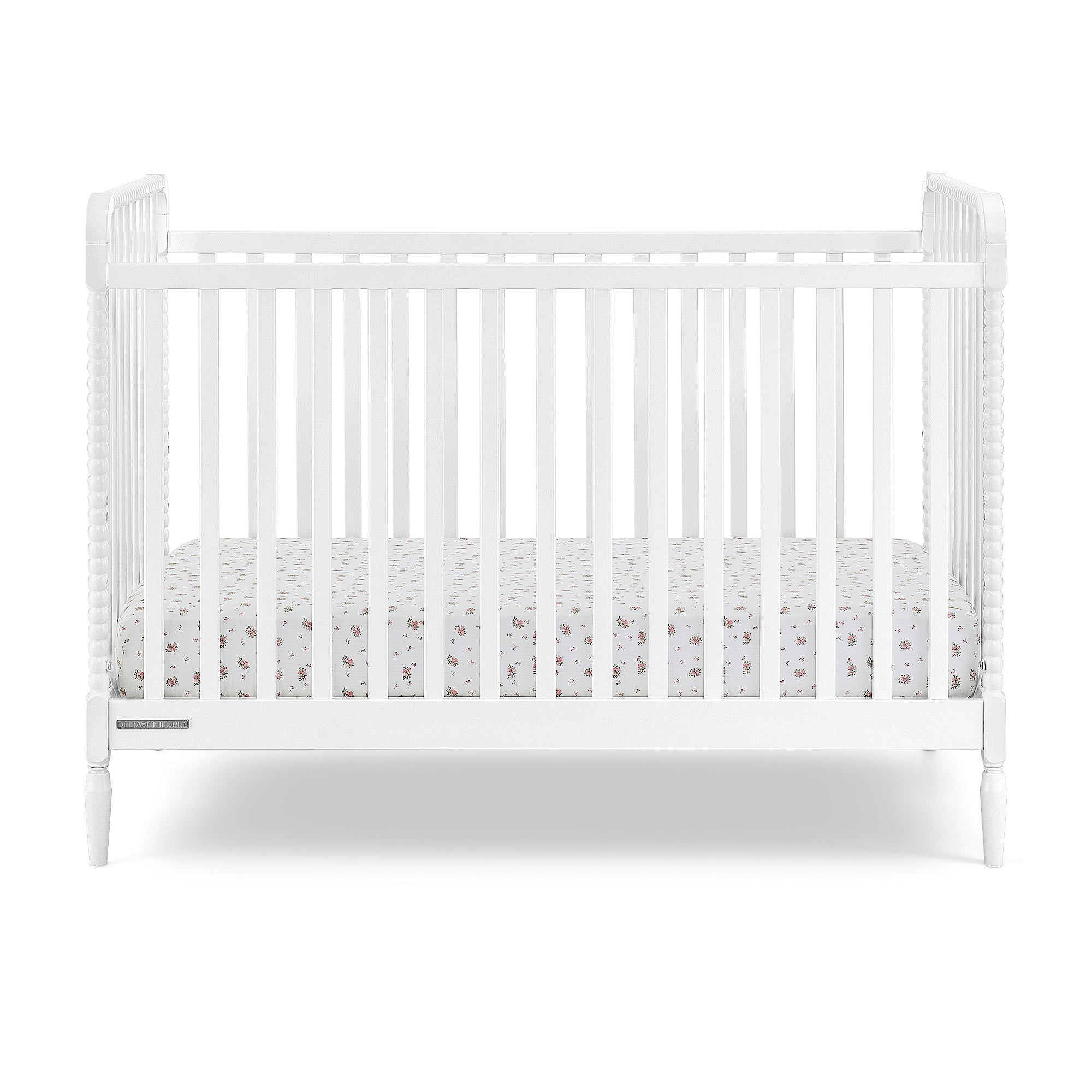 Lily 4-in-1 Convertible Baby Crib - White Nursery Furniture for Newborn to Toddler Bed | Perfect for Modern Nursery, Bedroom & Daycare