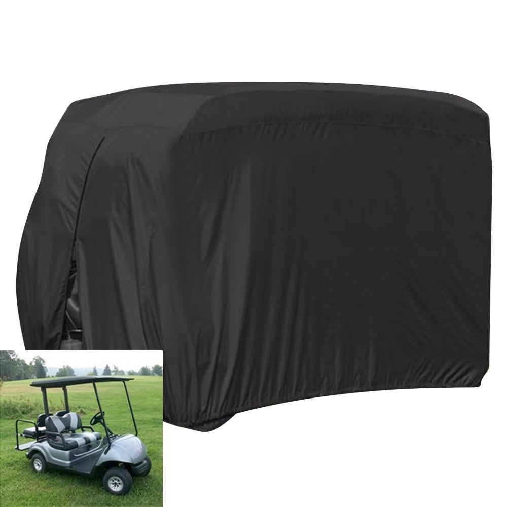 FLYMEI Waterproof Golf Cart Cover for EZ GO, Club Car & Yamaha - Sunproof & Dustproof Protection for 2/4 Passenger Carts - Perfect for Outdoor Storage, Winter Protection & Course Use