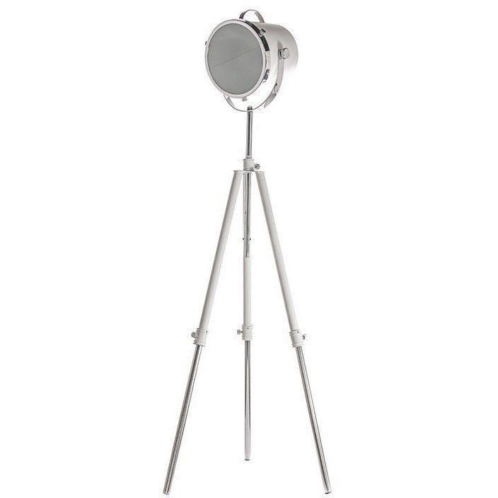 Nautical White Floor Lamp - Modern Coastal Decor for Living Room, Bedroom, or Office Lighting