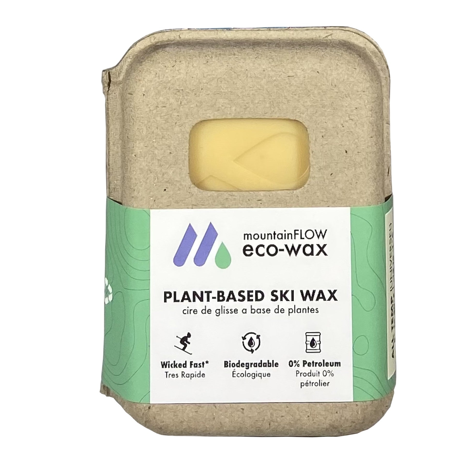 MountainFlow Eco-Friendly Ski & Snowboard Performance Wax - All-Temperature Formula for Enhanced Glide & Durability | Ideal for Alpine, Backcountry & Freeride Conditions