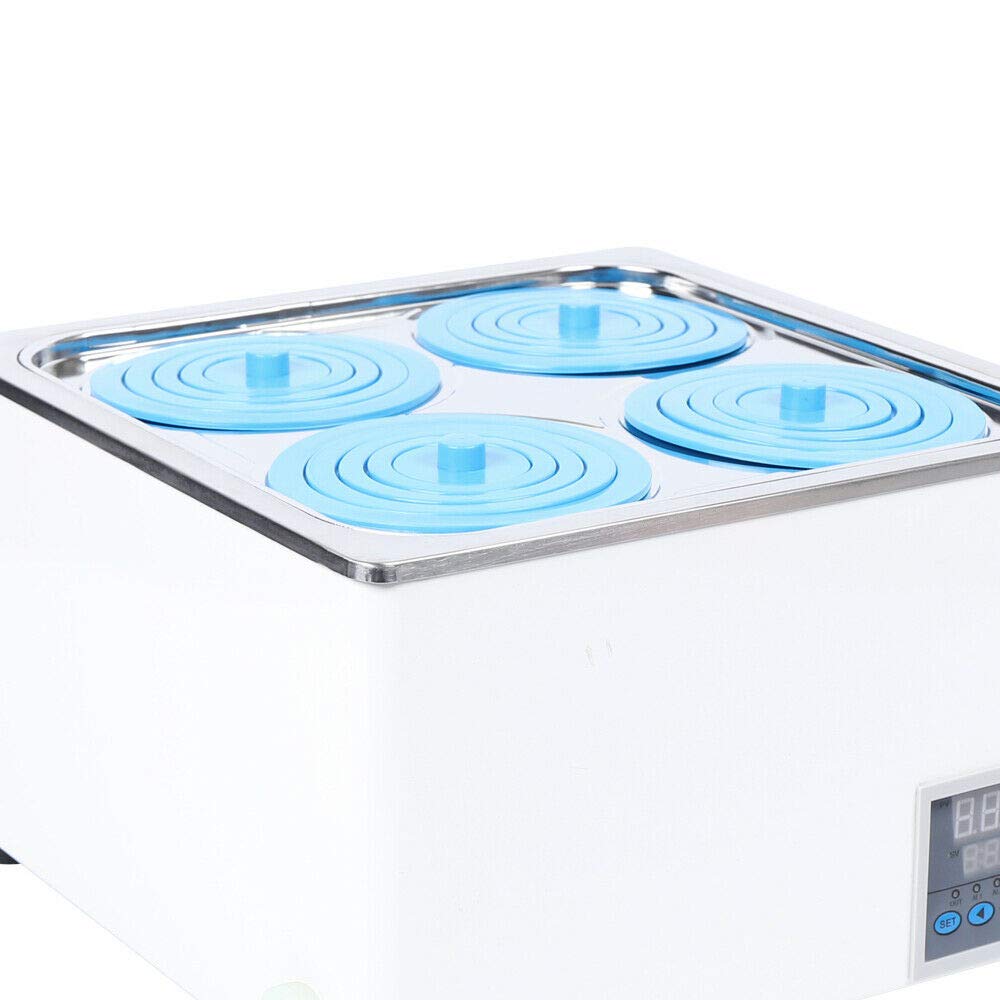 3L Digital Thermostatic Water Bath - 300W 110V Laboratory Water Bath Heater with Precise Temperature Control up to 100°C (4x3L) - Ideal for Scientific Experiments, Medical Labs & Chemical Research
