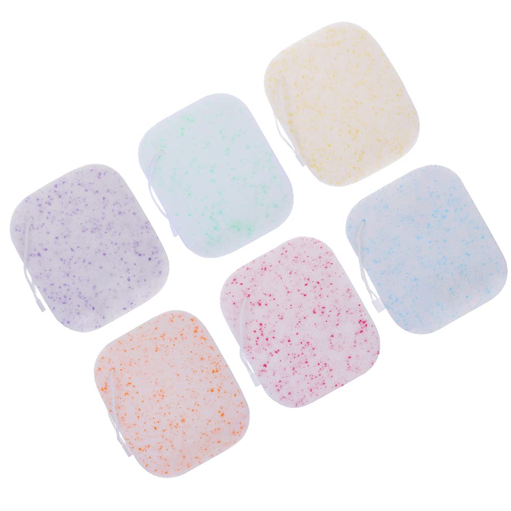 6pcs Thick Makeup Remover Puffs for Face Cleansing & Spa