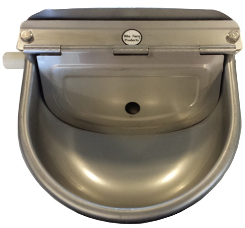 Rite Farm Automatic Livestock Waterer - Stainless Steel Self-Filling Animal Water Bowl for Cattle, Horses, Sheep - Durable Ranch & Farm Watering System (Great for Pastures, Barns & Outdoor Use)