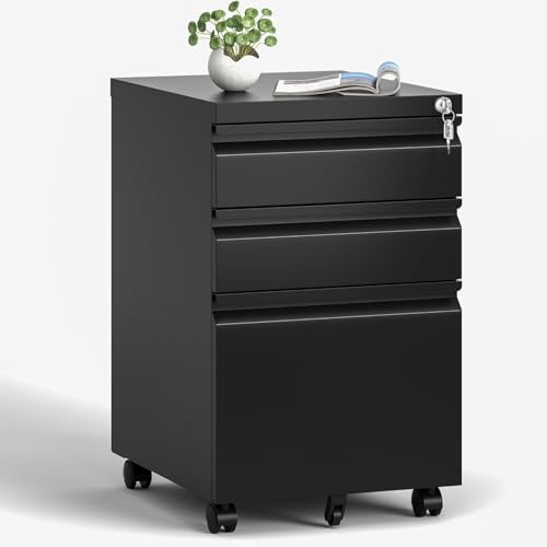 3-drawer Matte Black