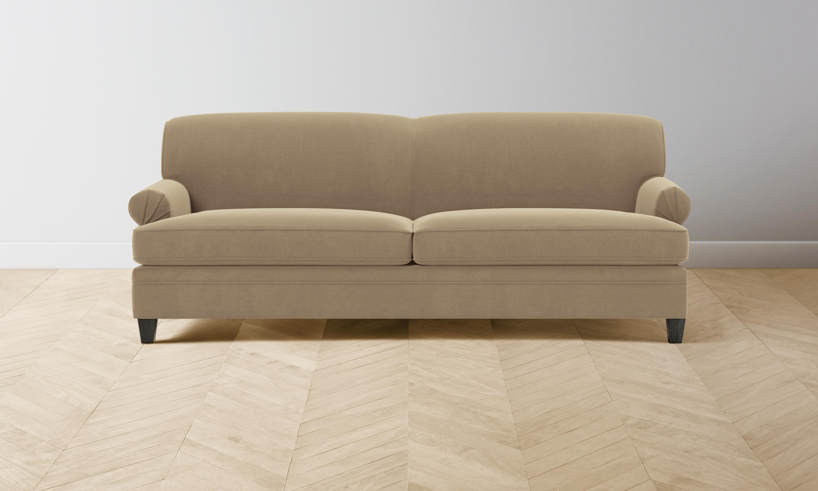 Luxury Carmine Sofa with Premium Mohair Upholstery in Almond - Perfect for Living Room, Lounge & Modern Home Decor