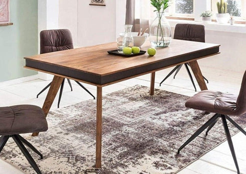 Gfine Solid Sheesham Wood 6-Seater Dining Table 175x91x76cm - Perfect for Family Gatherings & Dinner Parties