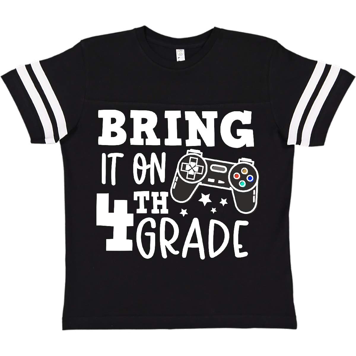 Inktastic Bring It on 4th Grade Video Game Controller Youth T-Shirt - Fun Graphic Tee for Kids, Gaming Enthusiasts & Back to School Outfits