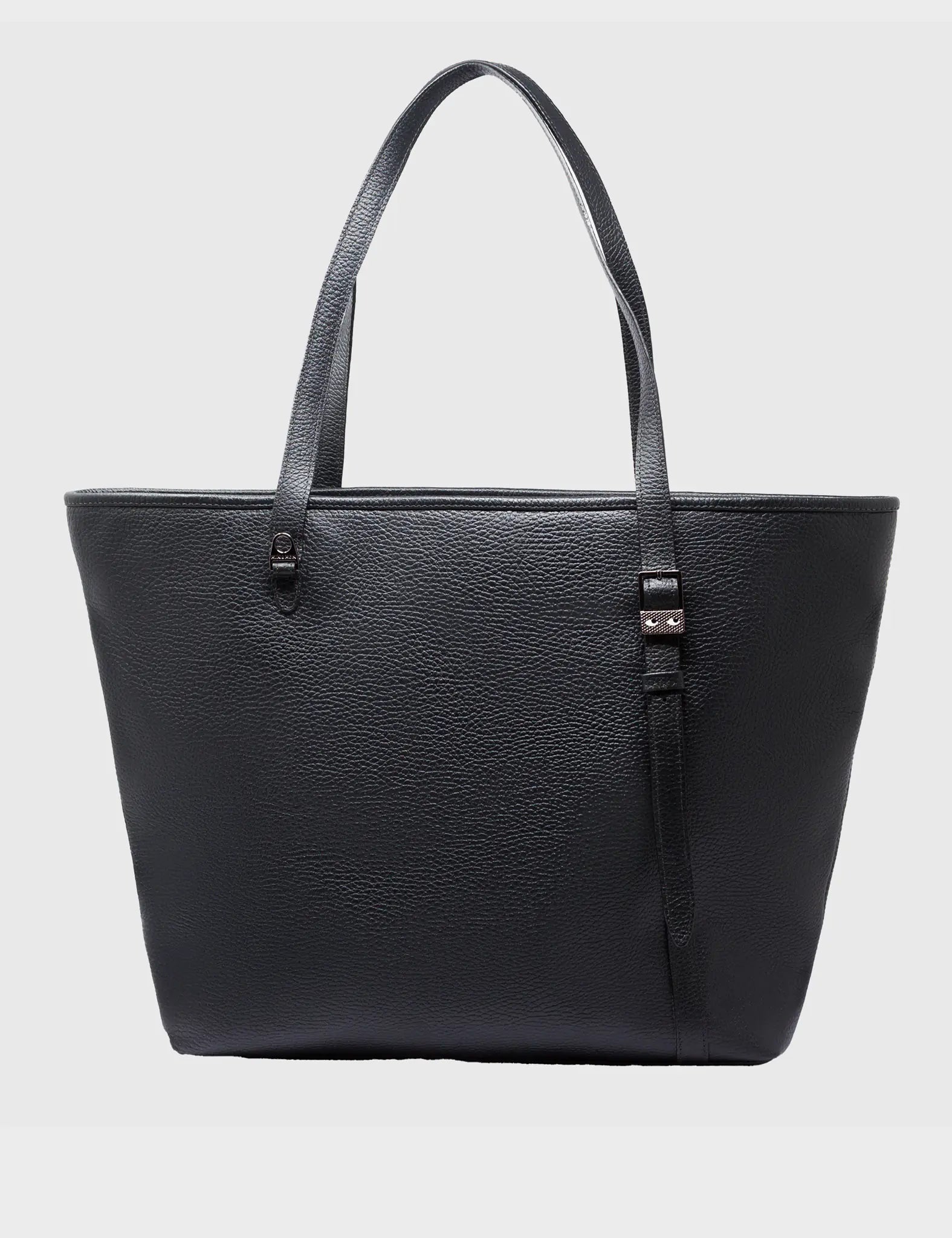 Bruno Black Leather Tote Bag with Eye Love New York Embroidery - Stylish Women's Handbag for Work, Travel & Everyday Use