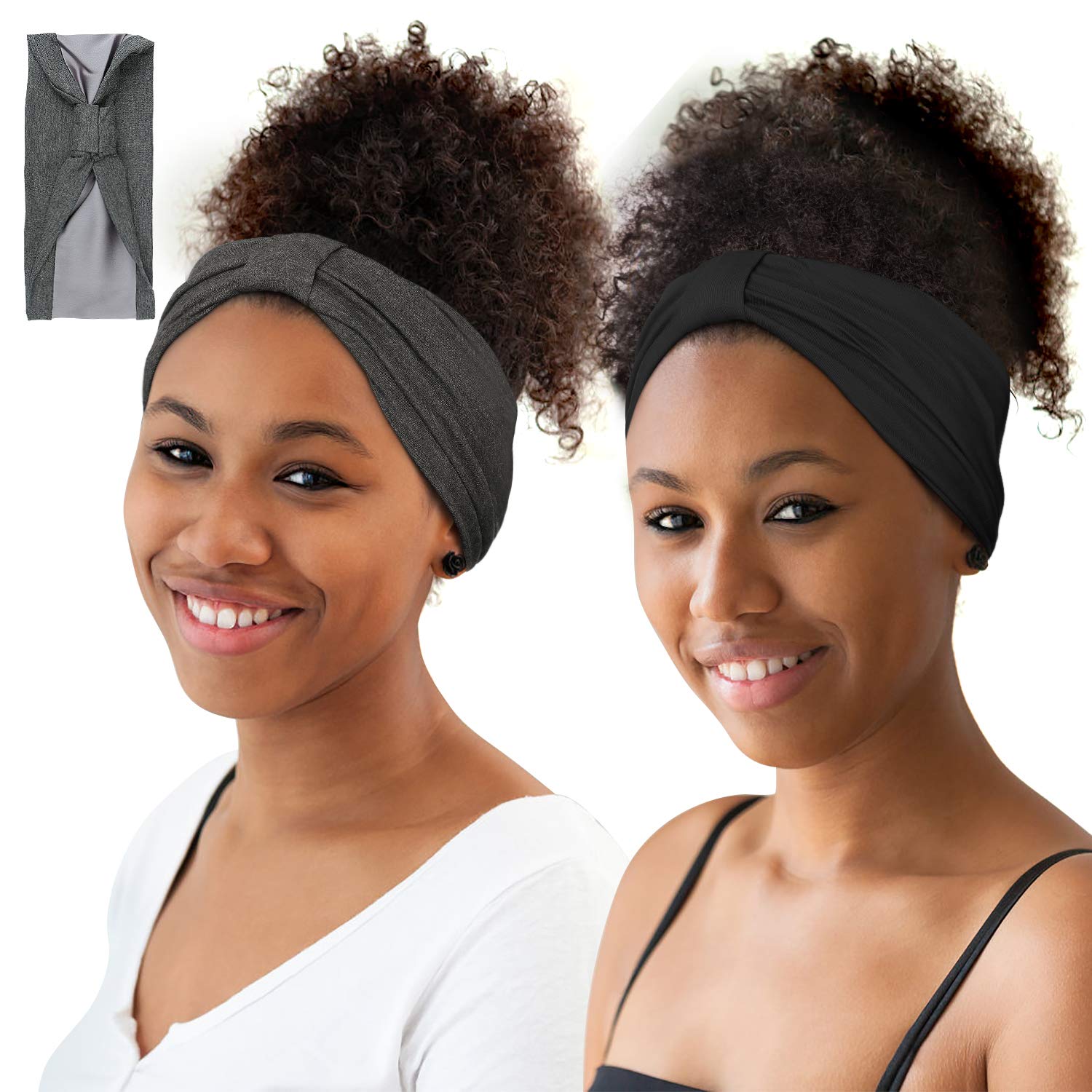 Winitas Satin Headbands for Women - No Slip No Sweat Hair Bands for Running, Yoga, Workout & Washing Face - Soft Fashion Hair Accessories for Sports & Daily Use
